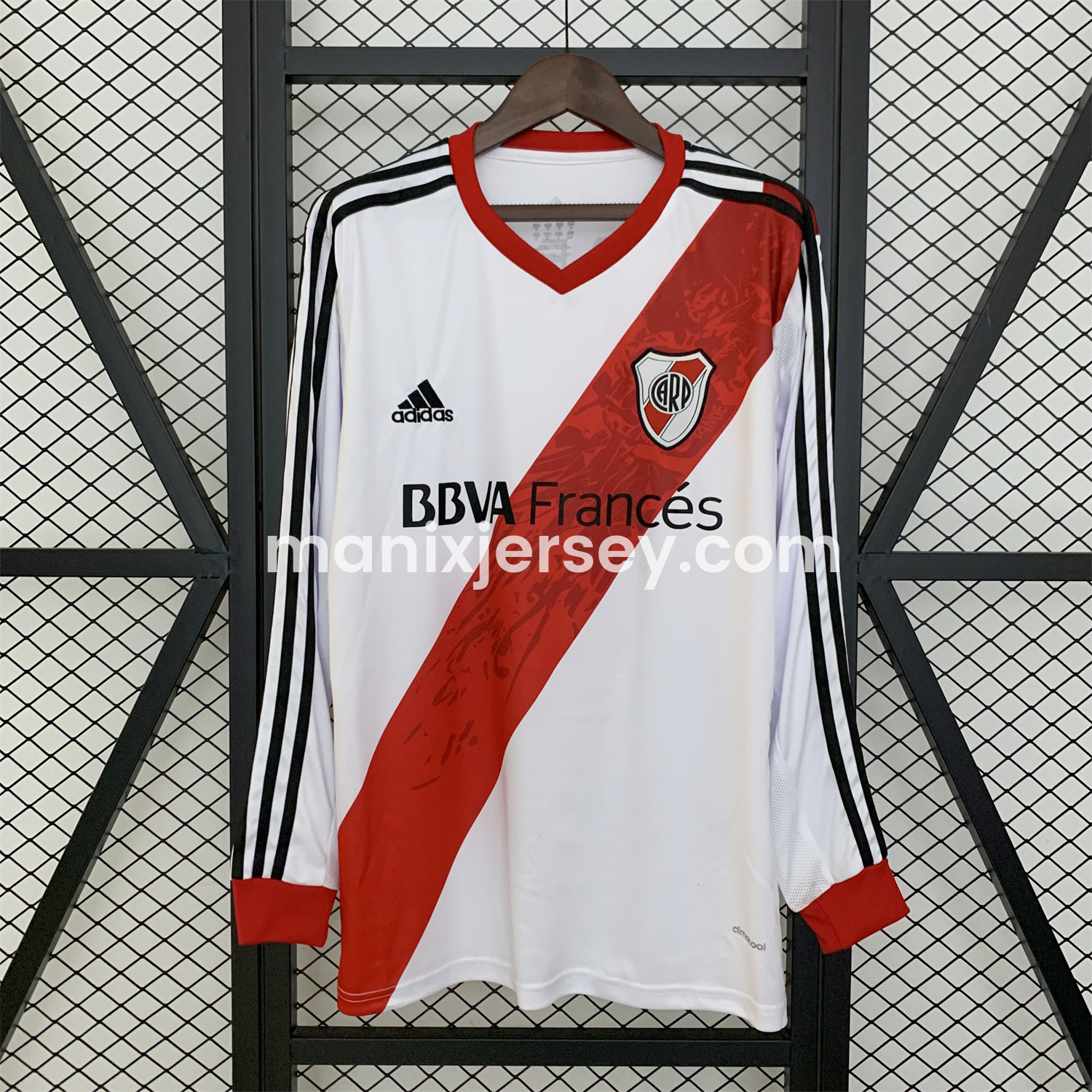 ManixJersey.com | Retro River Plate 2013-14 Home Long Sleeves Jersey -Customize Name, Number and Patch | Worldwide Shipping