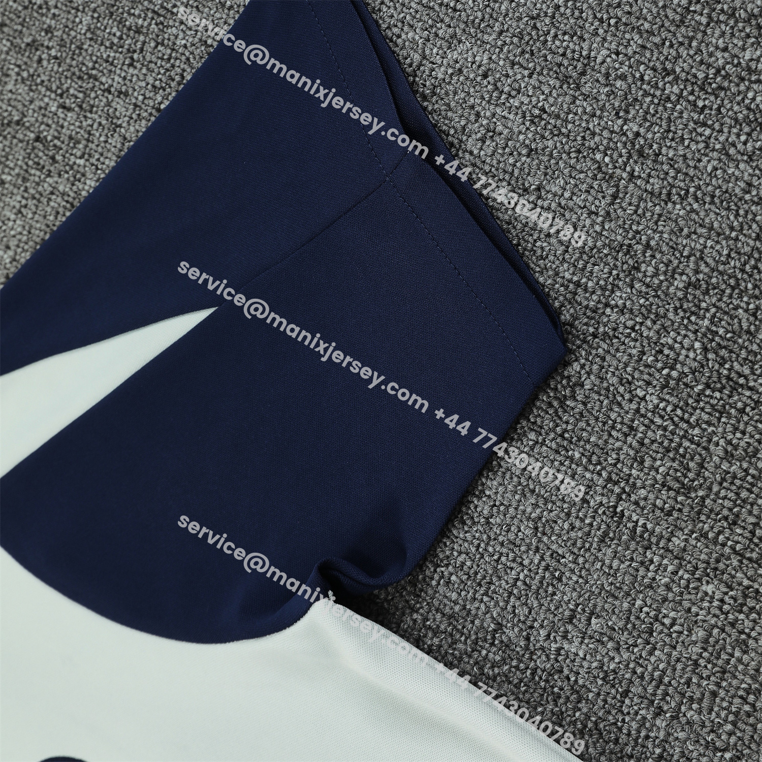 ManixJersey.com | Inter Milan 25-26 Short-Sleeve Training Set - Blue Sleeve White Top & Blue Shorts -Customize Name, Number and Patch | Worldwide Shipping