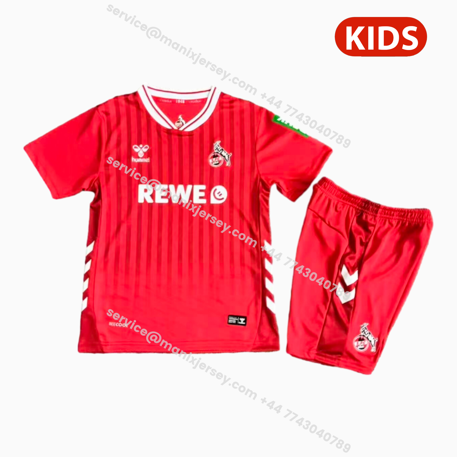 ManixJersey.com | Köln 25-26 Away Kids Kit -Customize Name, Number and Patch | Worldwide Shipping