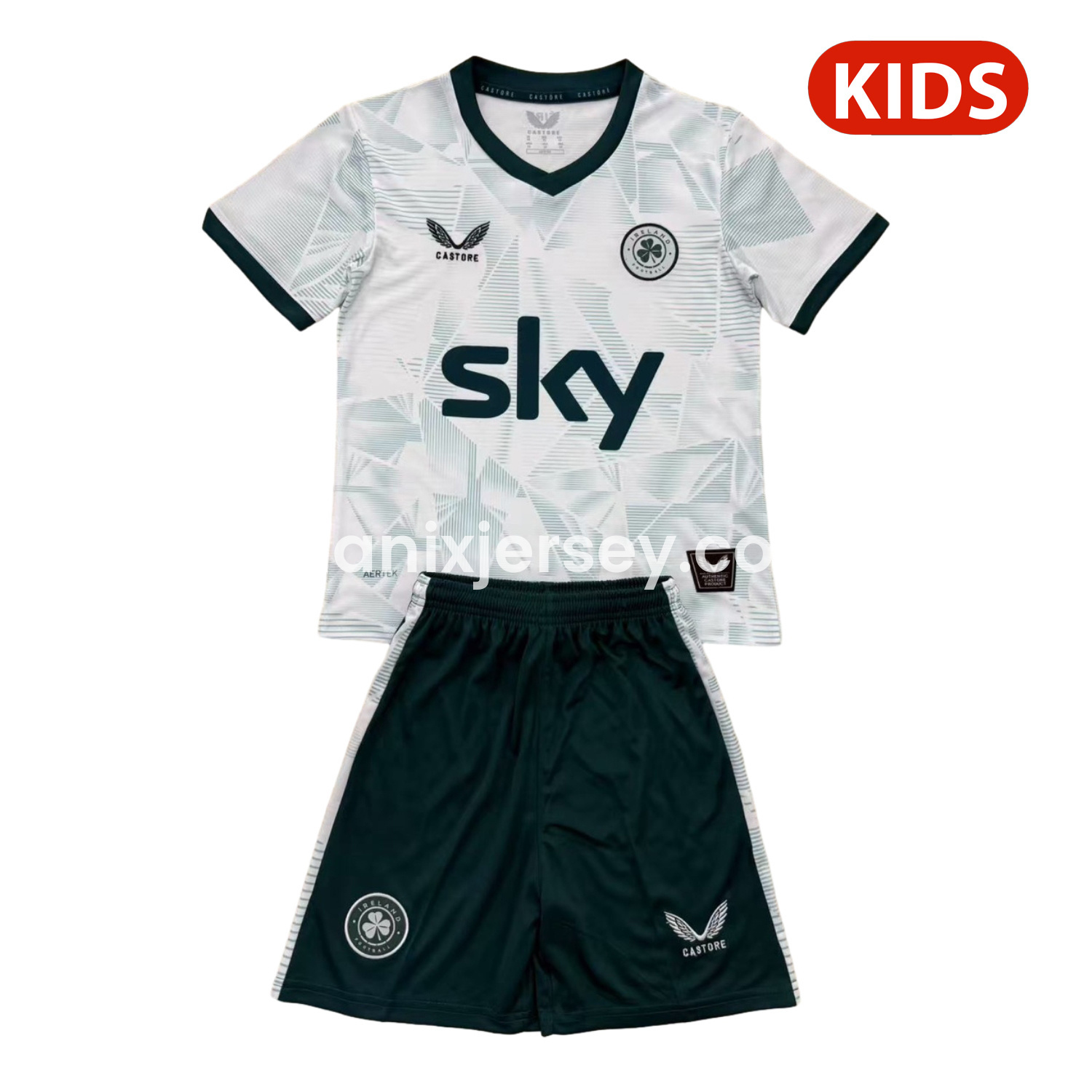 ManixJersey.com | Ireland 25-26 Away Kids Kit -Customize Name, Number and Patch | Worldwide Shipping
