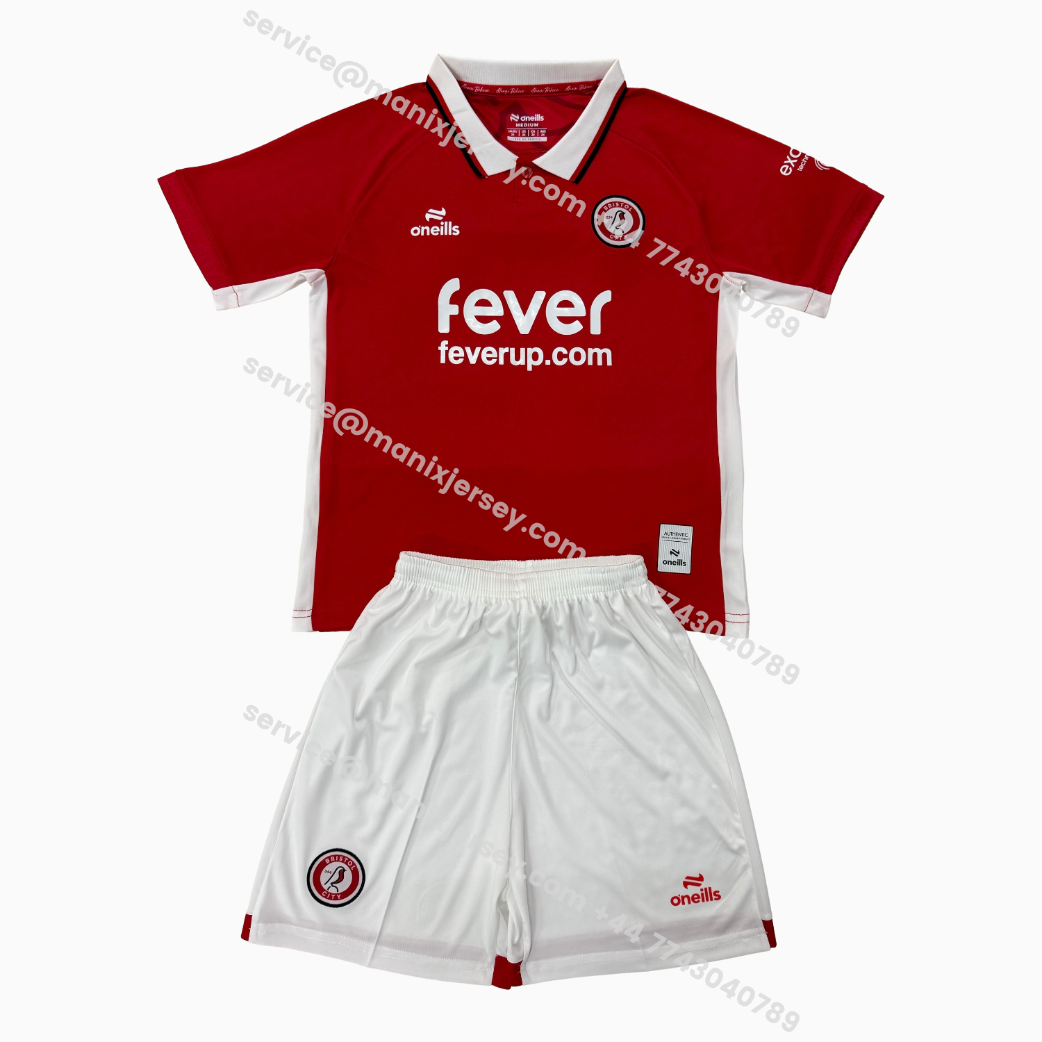 ManixJersey.com | Bristol City 25-26 Home Red Men's Adult Jersey Set - Fans Version -Customize Name, Number and Patch | Worldwide Shipping