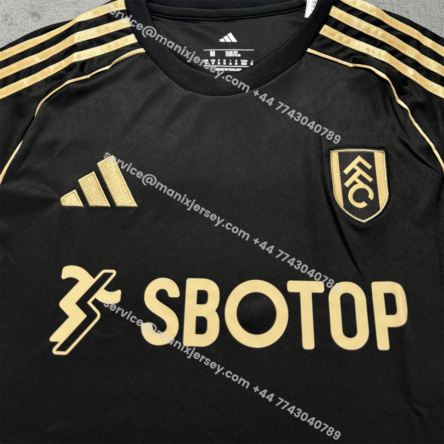 ManixJersey.com | Fulham 25-26 Third Black Jersey - Fans Version -Customize Name, Number and Patch | Worldwide Shipping