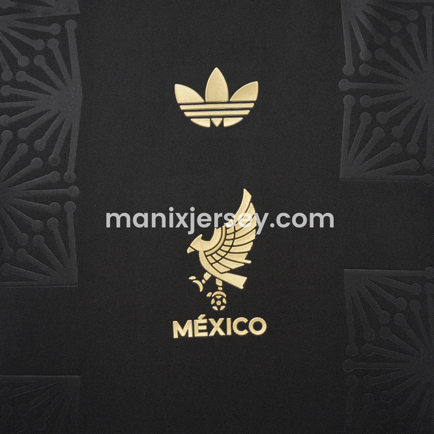 ManixJersey.com | Mexico 2025 Gold Cup Black Long Sleeves Jersey - Fans Version -Customize Name, Number and Patch | Worldwide Shipping
