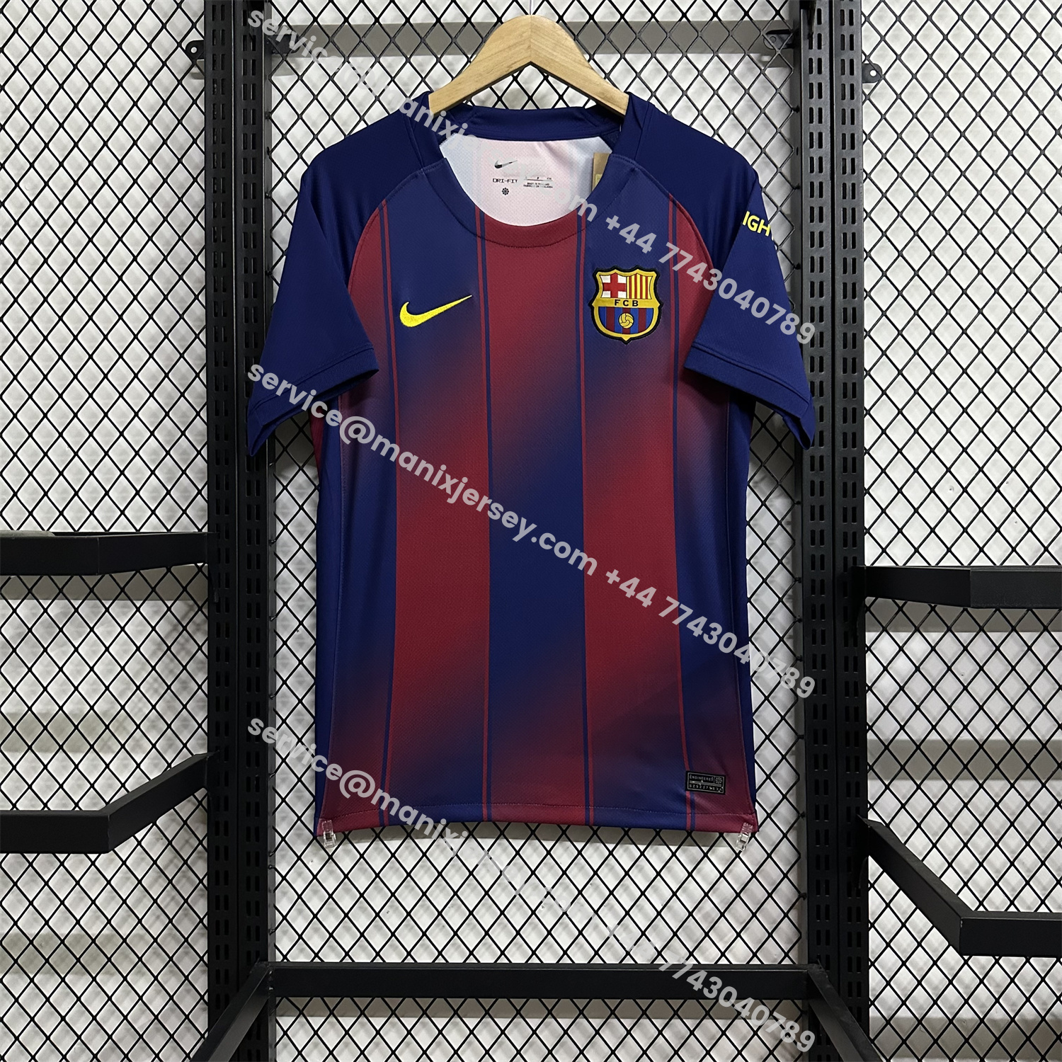 ManixJersey.com | Barcelona 25-26 Home Unsponsored Jersey - Fans Version -Customize Name, Number and Patch | Worldwide Shipping