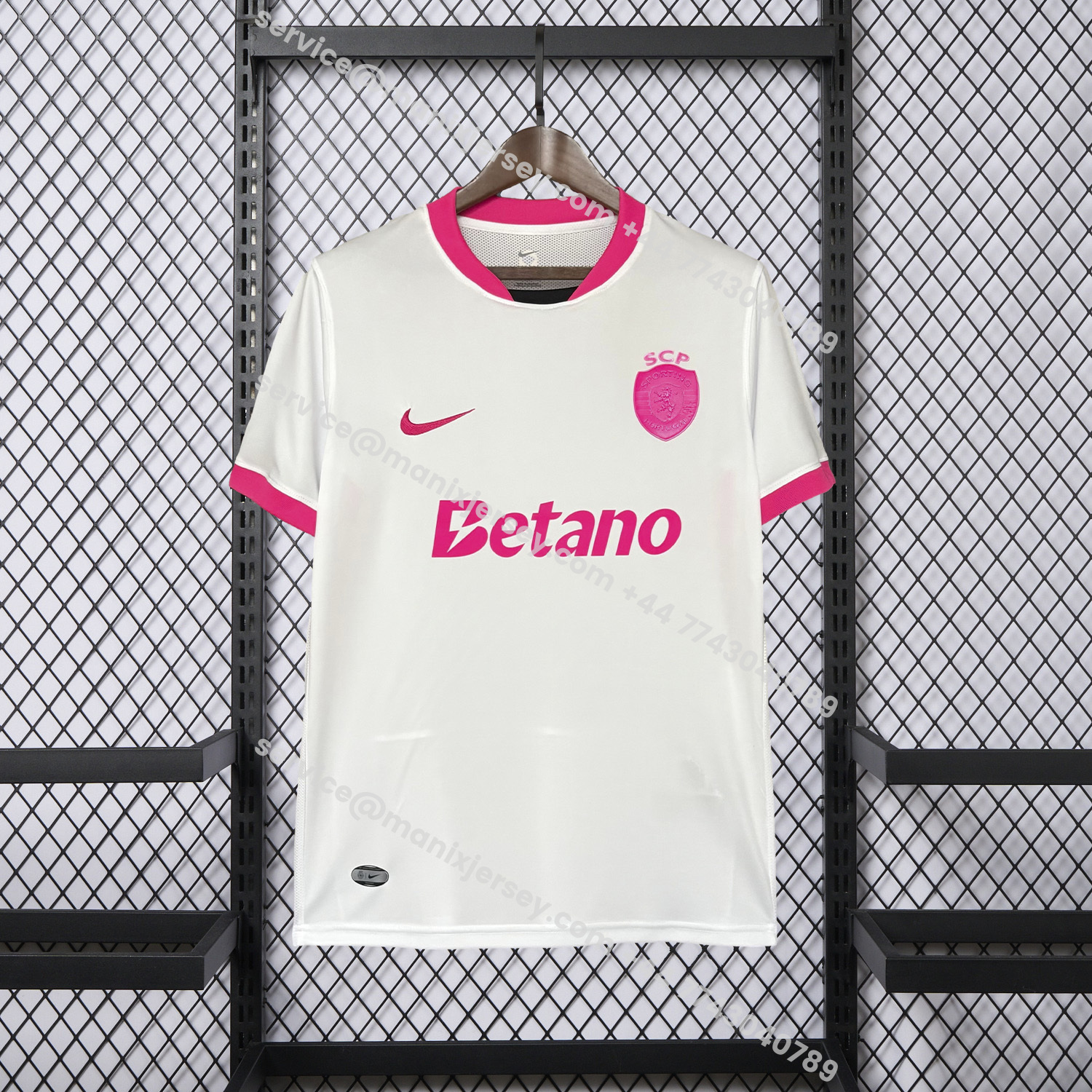 ManixJersey.com | Sporting CP 25-26 Pink And White Special Jersey - Fans Version -Customize Name, Number and Patch | Worldwide Shipping