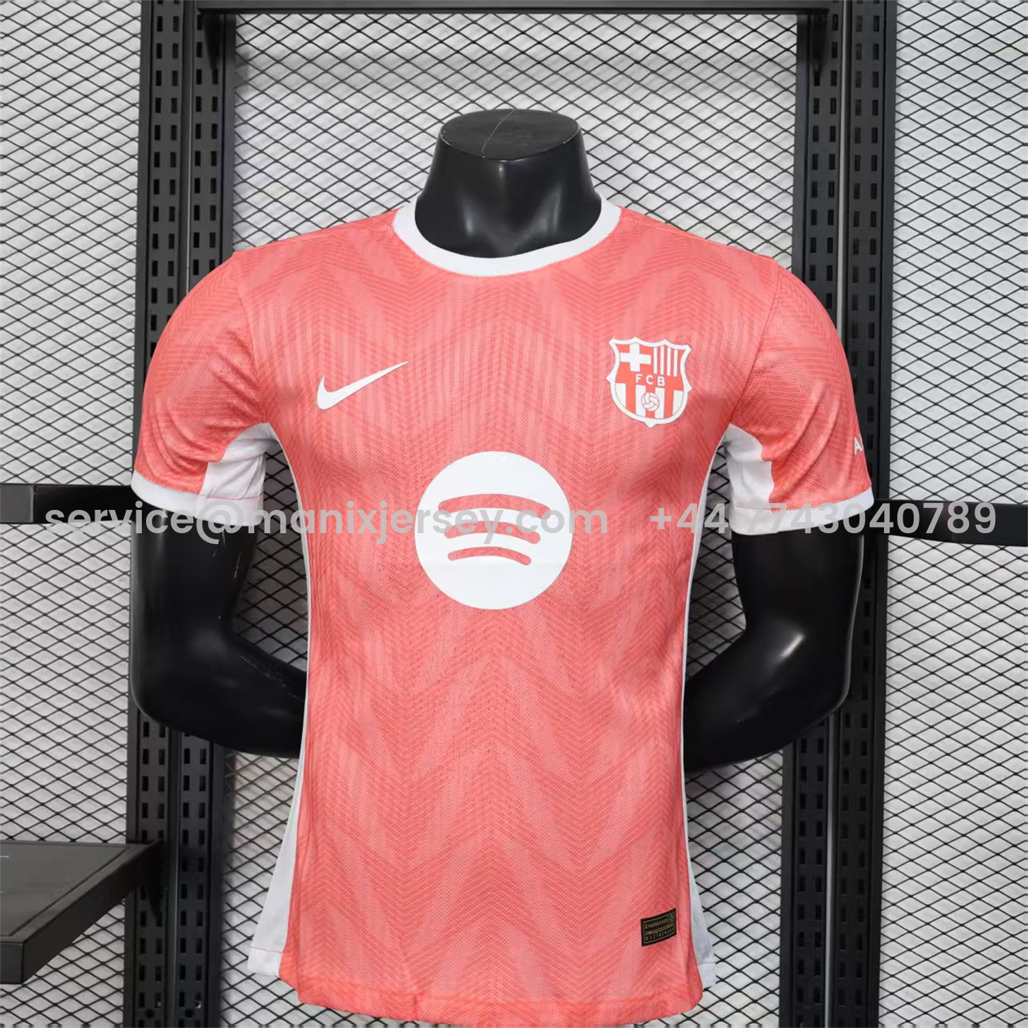 ManixJersey.com | Barcelona 25-26 Pink & White Special Jersey - Player Version -Customize Name, Number and Patch | Worldwide Shipping
