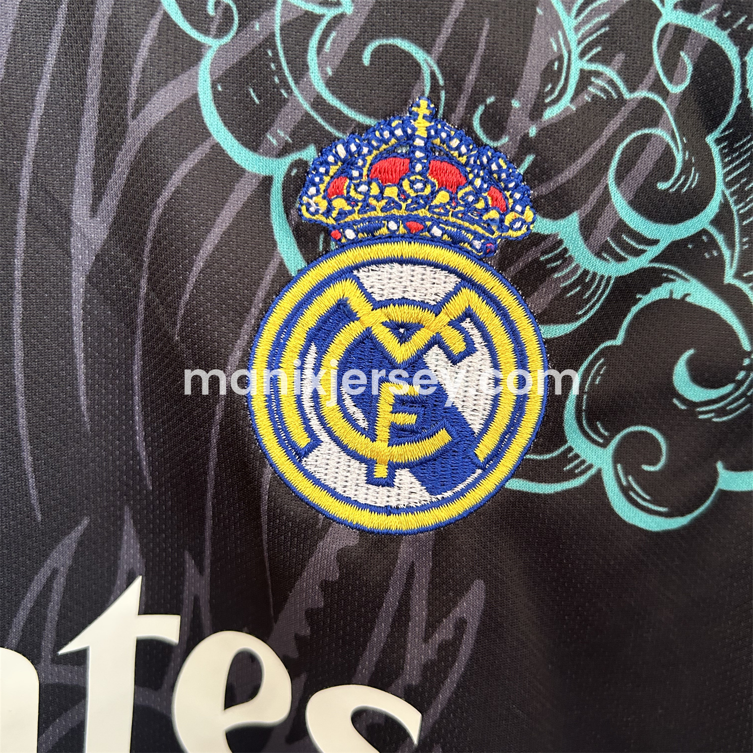 ManixJersey.com | Real Madrid 25-26 Blue Dragon Black Jersey - Fans Version -Customize Name, Number and Patch | Worldwide Shipping