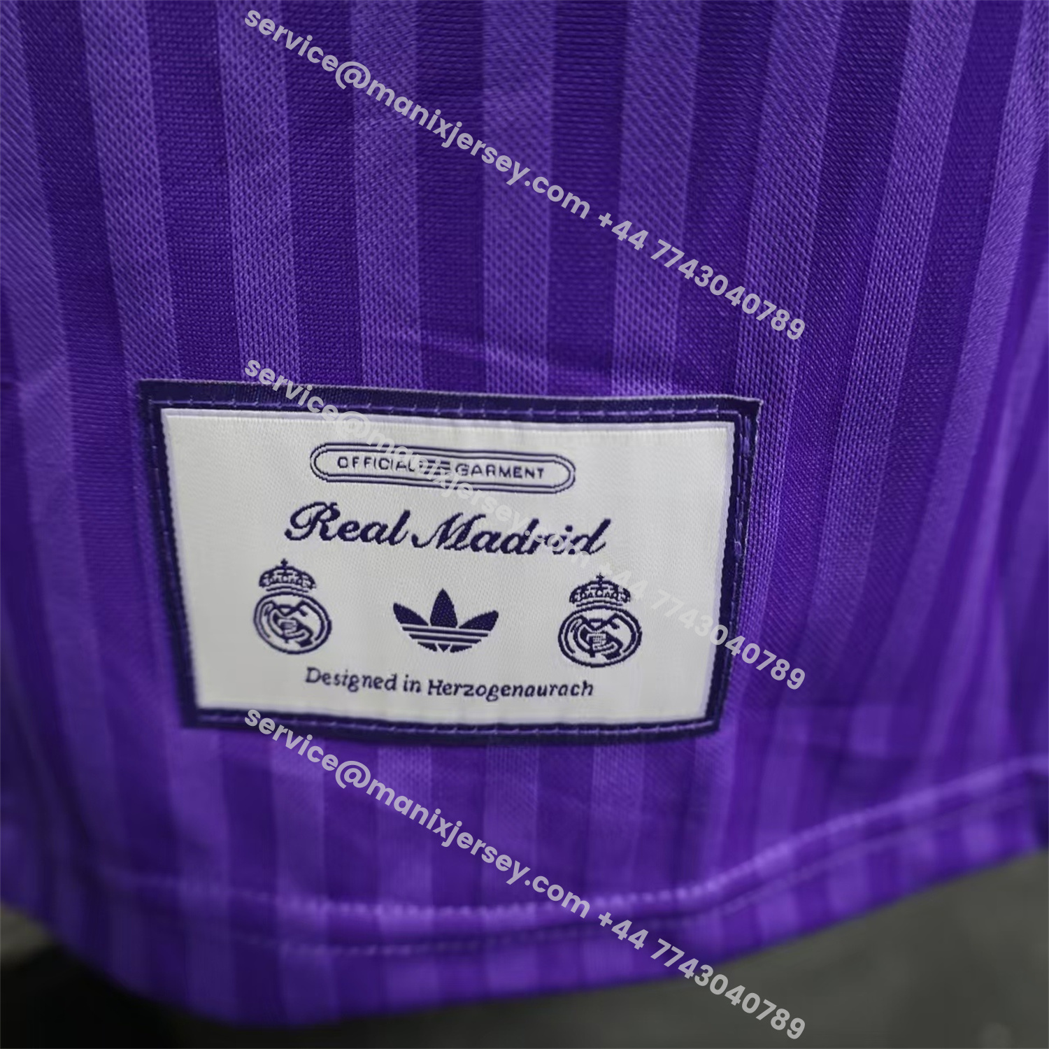 ManixJersey.com | Real Madrid 25-26 Icon Range Trefoil Purple Travel Jersey - Player Version -Customize Name, Number and Patch | Worldwide Shipping
