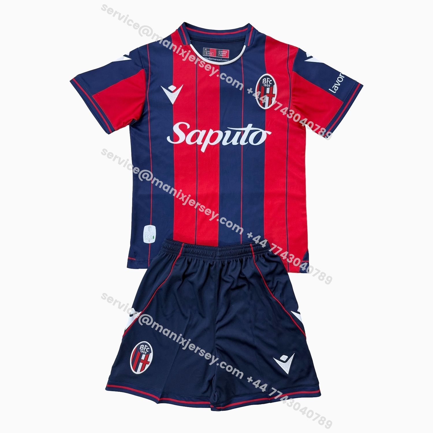 ManixJersey.com | Bologna 25-26 Home Kids Kit -Customize Name, Number and Patch | Worldwide Shipping