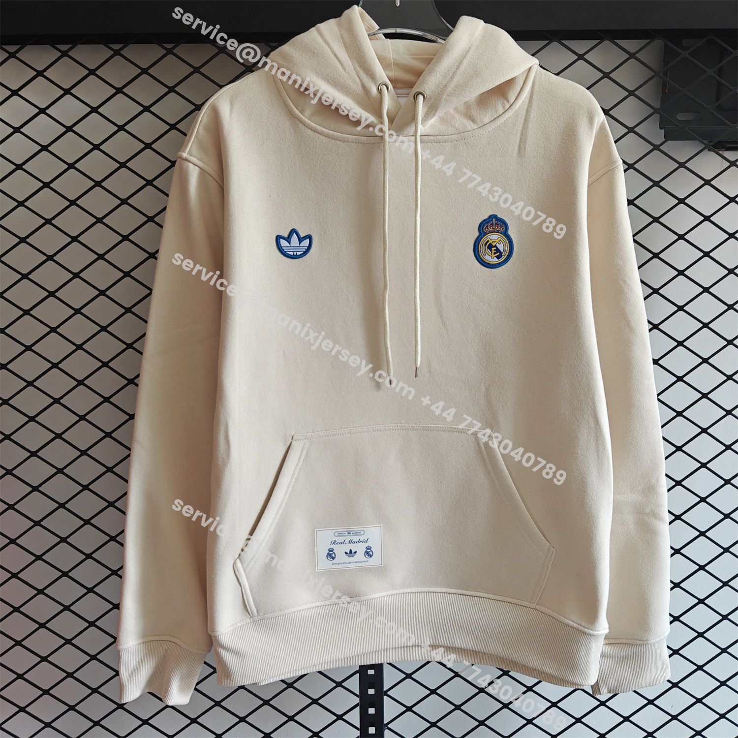 ManixJersey.com | Real Madrid 25-26 Originals Terrace Icon Unisex Pullover Hoodie -Customize Name, Number and Patch | Worldwide Shipping