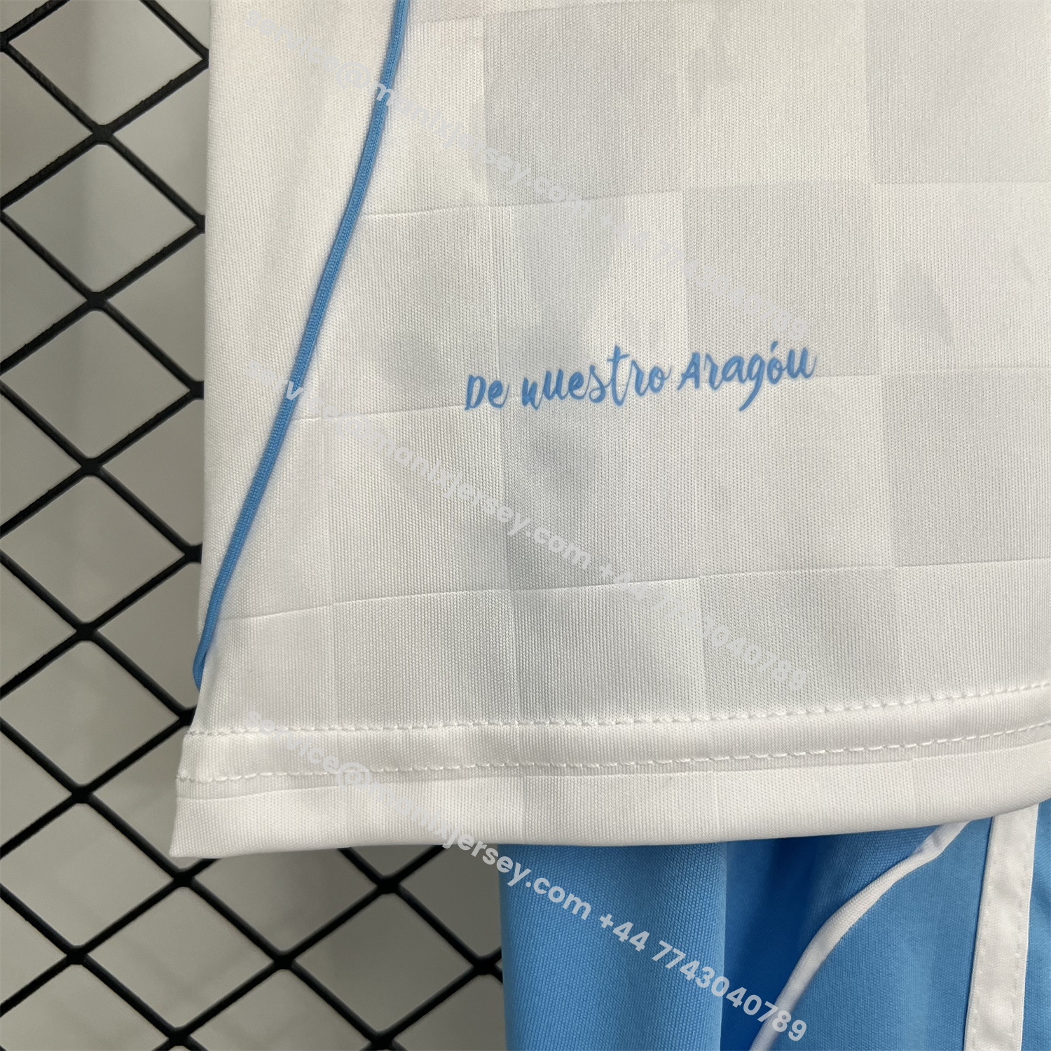 ManixJersey.com | Real Zaragoza 25-26 Home Kids Kit -Customize Name, Number and Patch | Worldwide Shipping