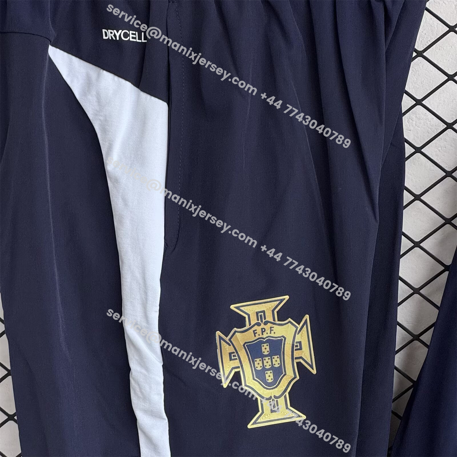 ManixJersey.com | Portugal 25-26 Windbreaker Training Set - Black White Top and Pants -Customize Name, Number and Patch | Worldwide Shipping