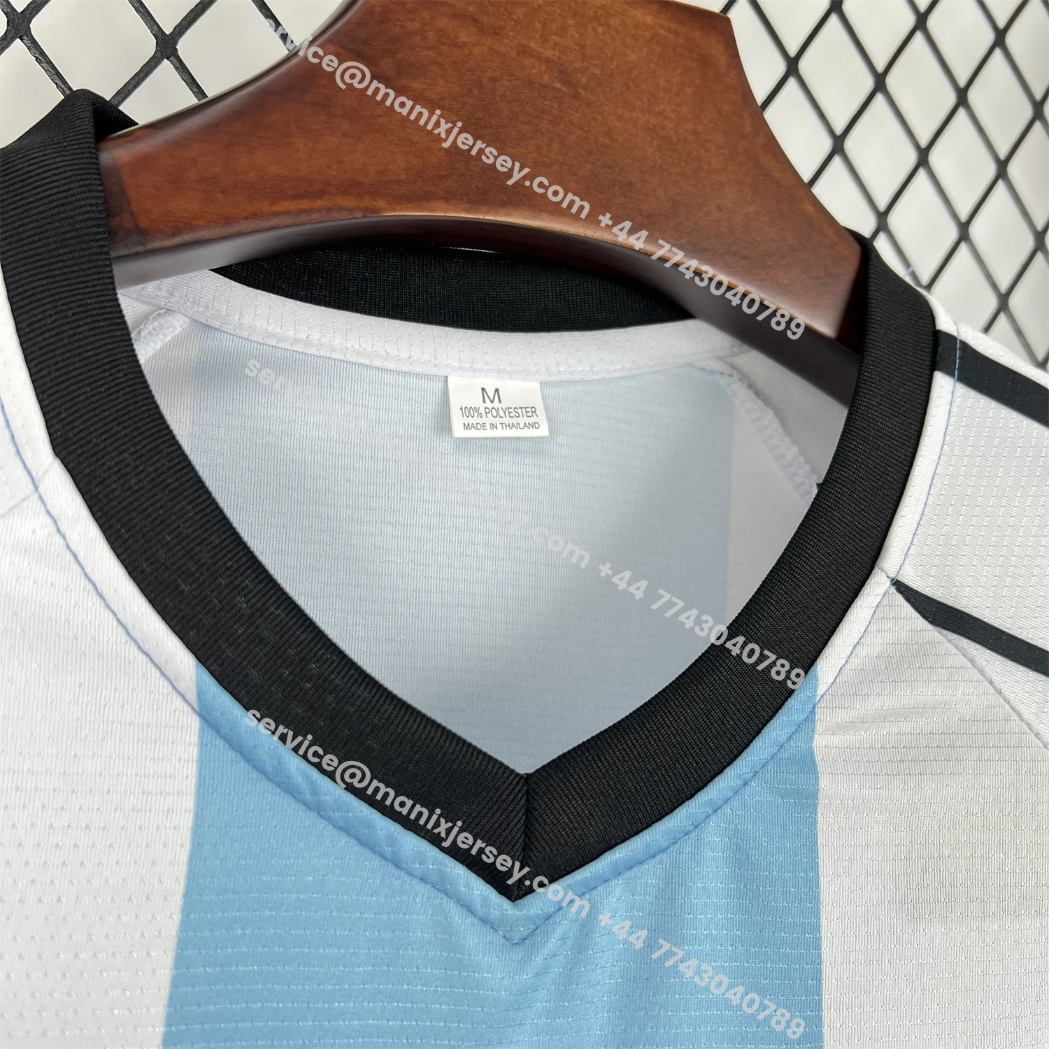 Unisex Light Blue Striped 2026 World Cup Style V-Neck Soccer Jersey - Fans Version:football jersey mysite: unitedjerseyfootball 邓江浪:football