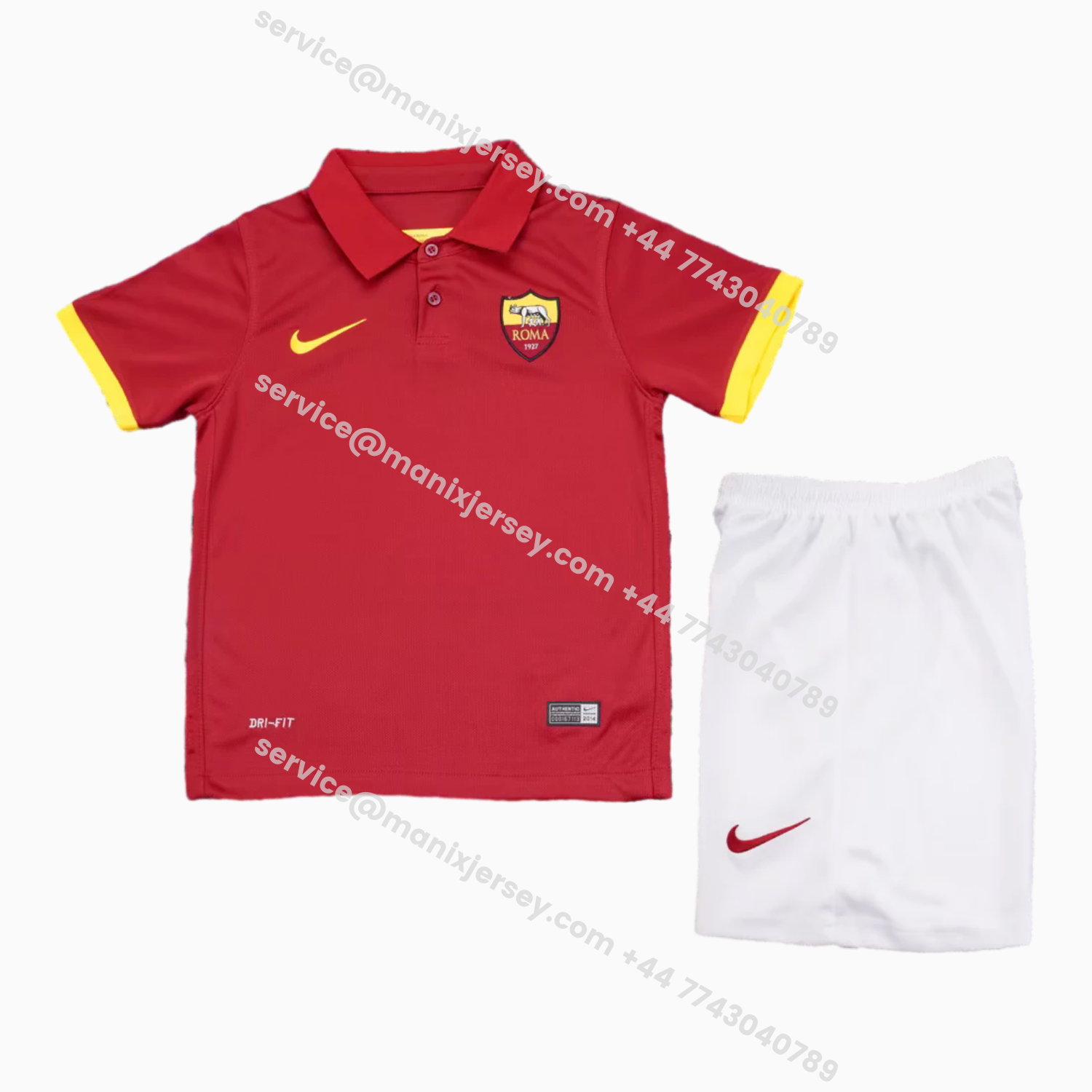ManixJersey.com | Retro Roma 2014-15 Home Kids Kit -Customize Name, Number and Patch | Worldwide Shipping
