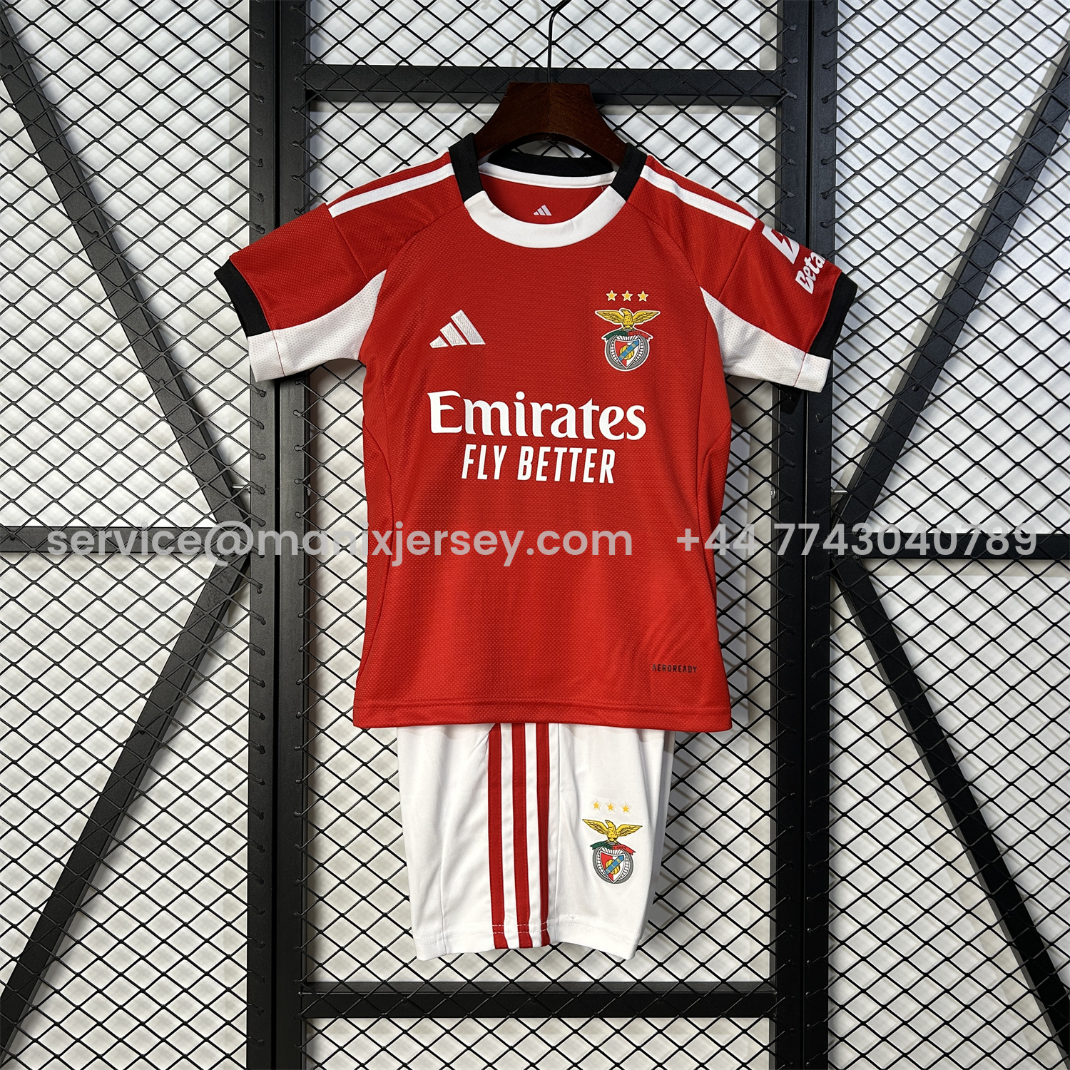 ManixJersey.com | Benfica 25-26 Home Kids Kit -Customize Name, Number and Patch | Worldwide Shipping