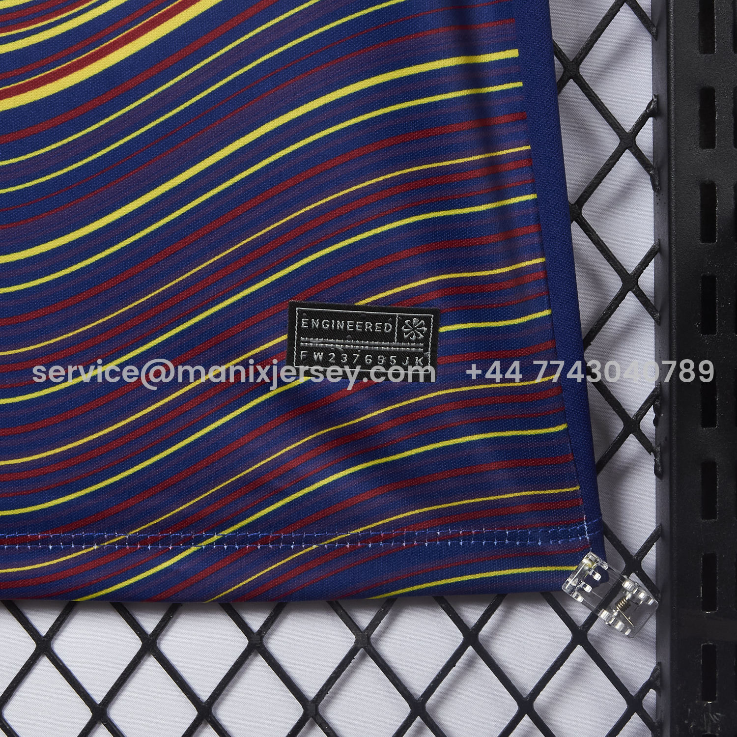 ManixJersey.com | Barcelona 25-26 Deep Blue Pre-Match Training Jersey with Colorful Lines - Fans Version -Customize Name, Number and Patch | Worldwide Shipping