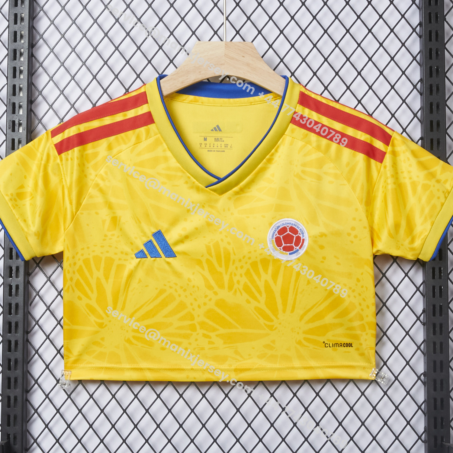 ManixJersey.com | Women's Colombia 2026 Home Cropped Jersey -Customize Name, Number and Patch | Worldwide Shipping