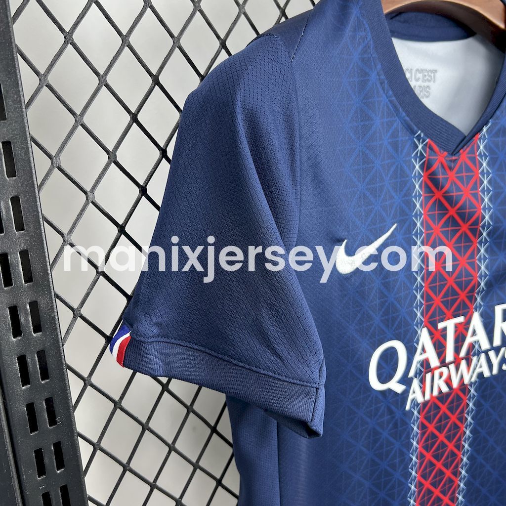 ManixJersey.com | Paris Saint-Germain PSG 25-26 Home Kids Kit -Customize Name, Number and Patch | Worldwide Shipping