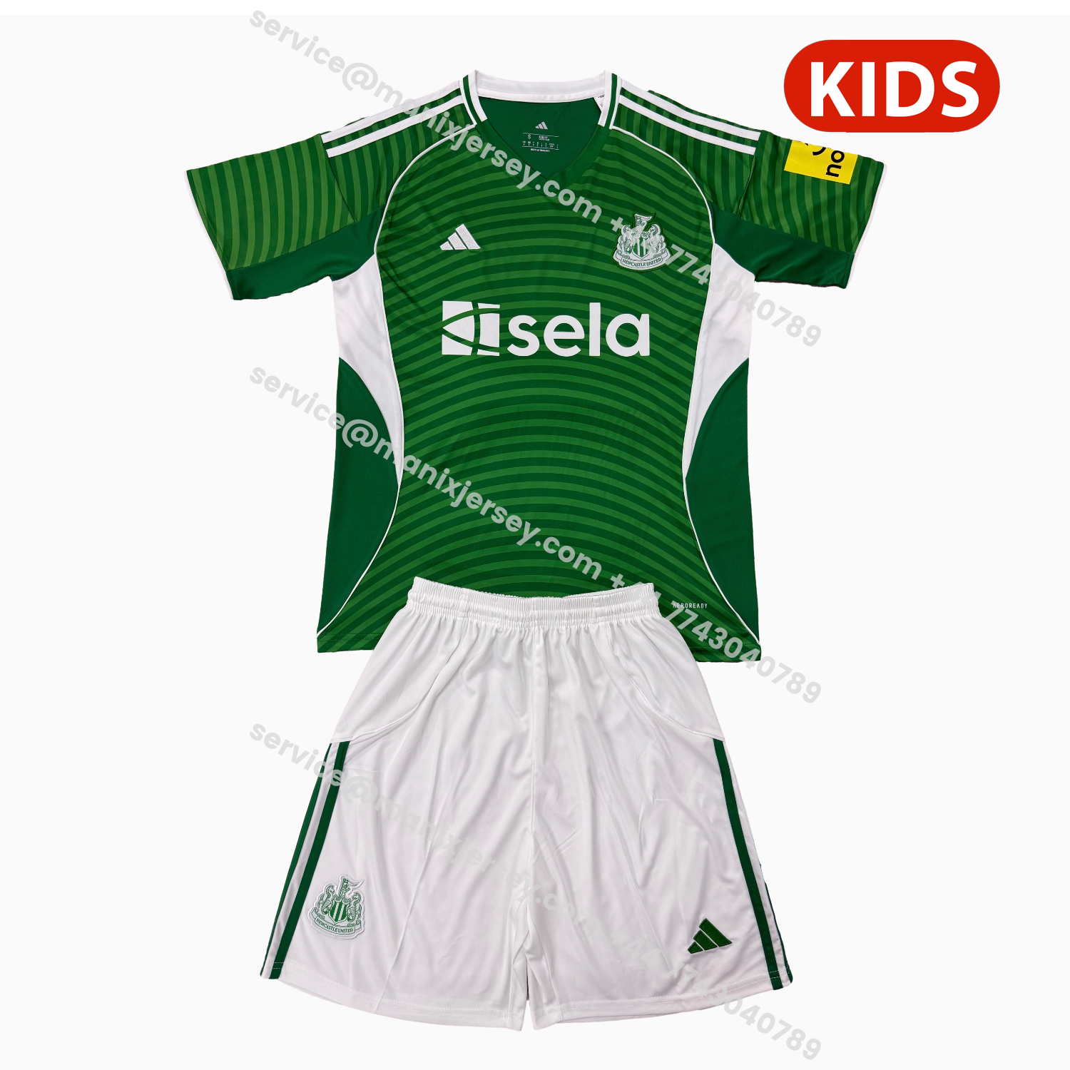 ManixJersey.com | Newcastle United 25-26 Away Kids Kit -Customize Name, Number and Patch | Worldwide Shipping