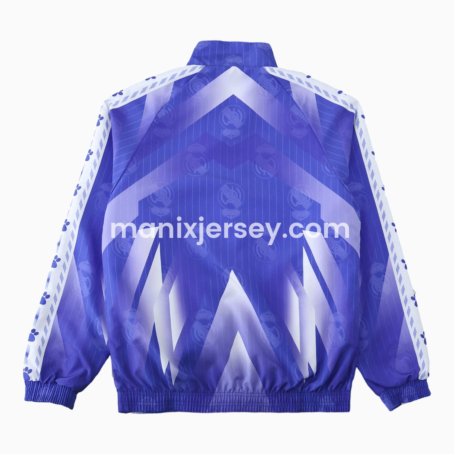 ManixJersey.com | Retro Real Madrid 1996-97 Double Sided Reversible Windbreaker - Blue & Green -Customize Name, Number and Patch | Worldwide Shipping