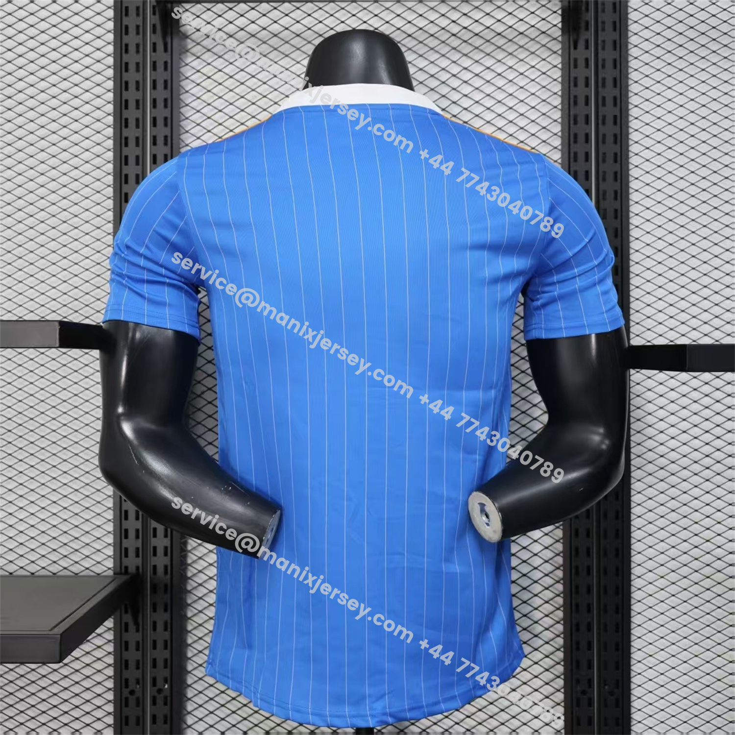 ManixJersey.com | Real Madrid 25-26 Trefoil White Lines Blue Travel Jersey - Player Version -Customize Name, Number and Patch | Worldwide Shipping