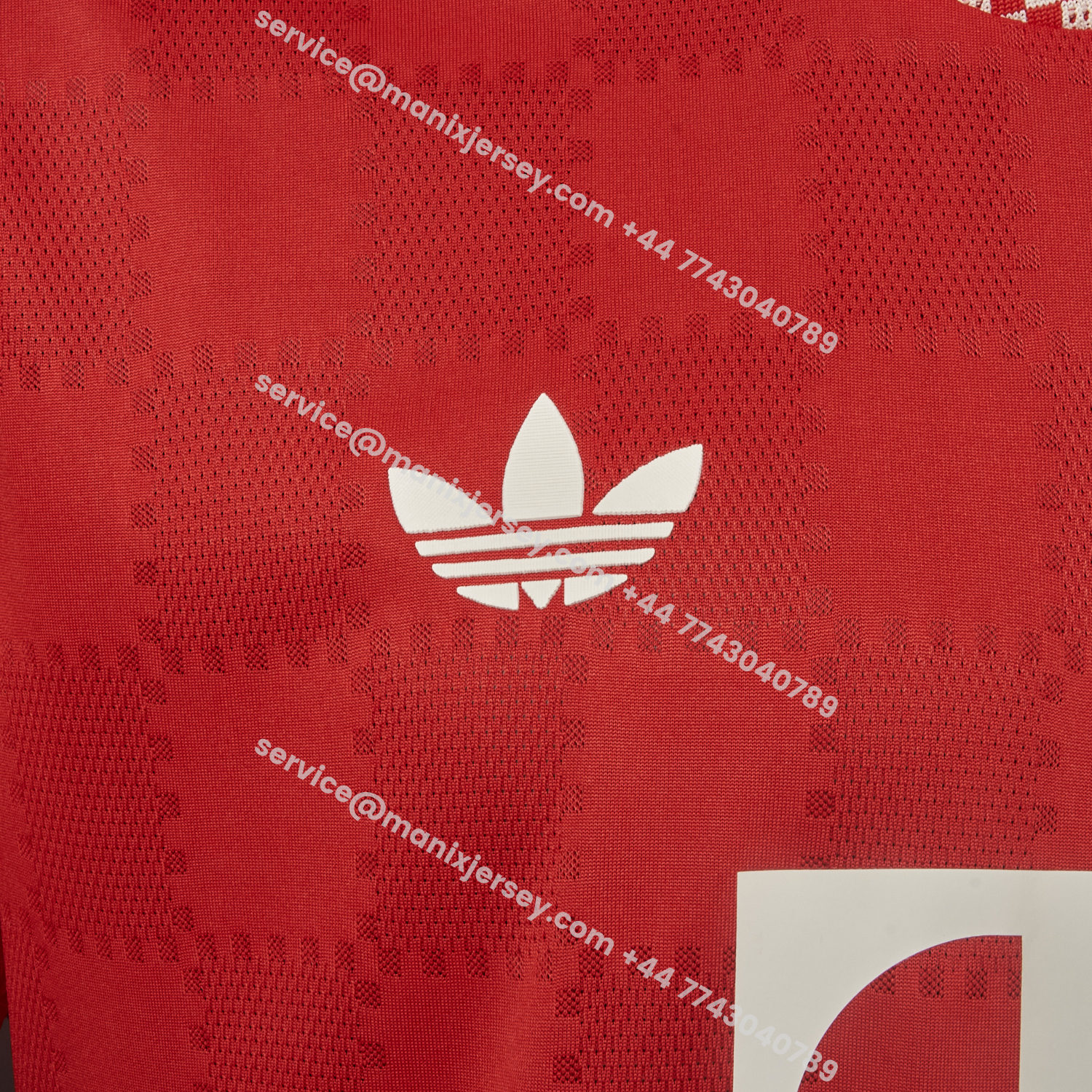 ManixJersey.com | Bayern Munich 25-26 Trefoil Red Special Jersey - Player Version -Customize Name, Number and Patch | Worldwide Shipping