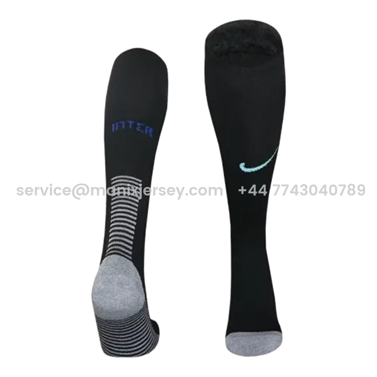 ManixJersey.com | Inter Milan 25-26 Home Socks - Black -Customize Name, Number and Patch | Worldwide Shipping