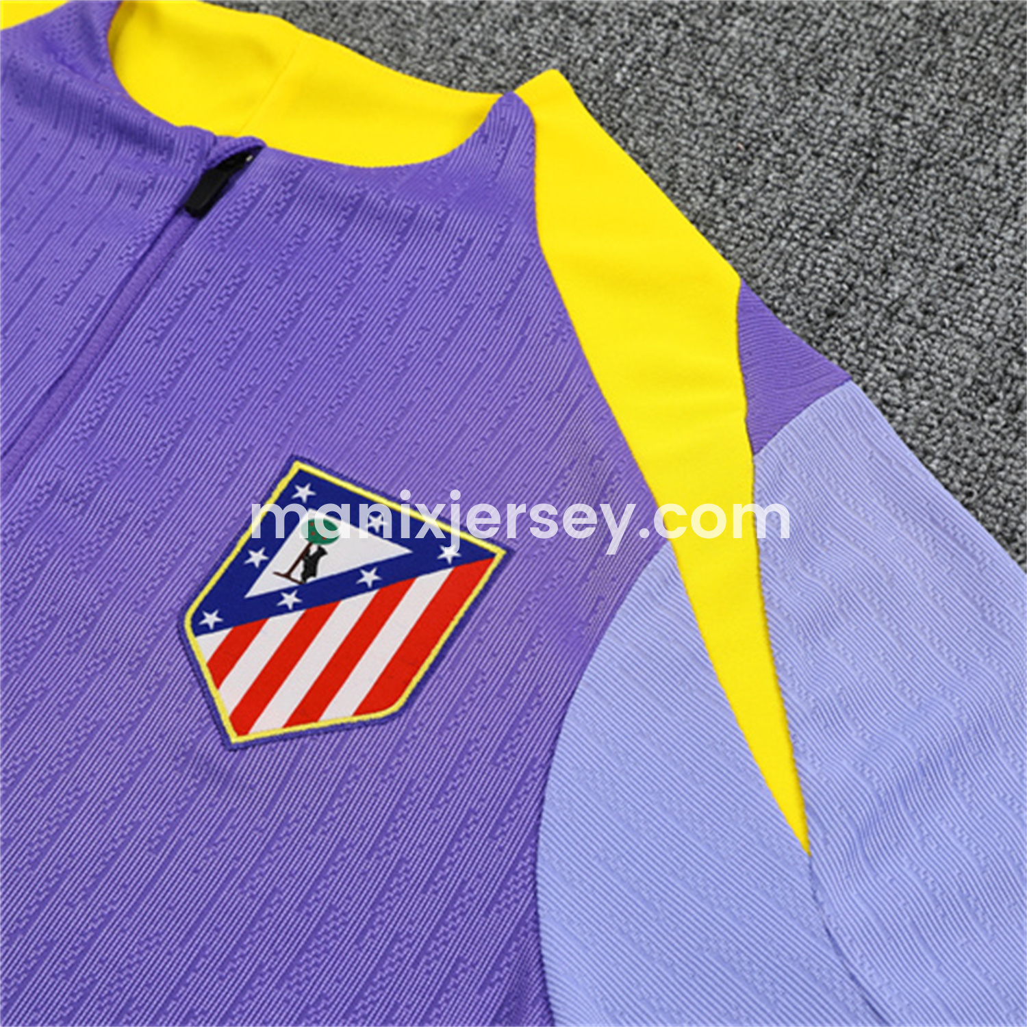 ManixJersey.com | Atletico Madrid 25-26 Long Sleeves Training Set - Purple Top & Purple Pants -Customize Name, Number and Patch | Worldwide Shipping