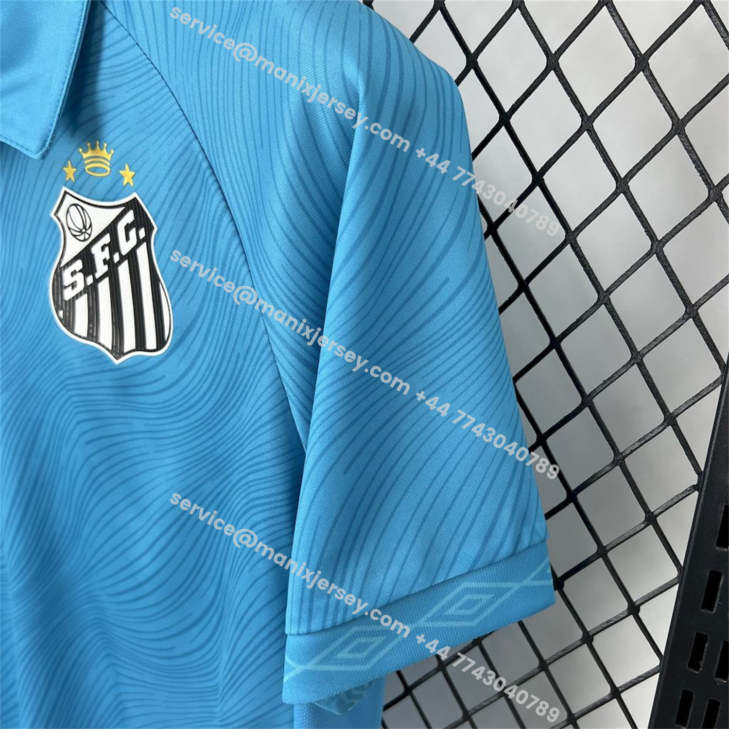 ManixJersey.com | Santos 25-26 Third Blue Jersey - Fans Version -Customize Name, Number and Patch | Worldwide Shipping