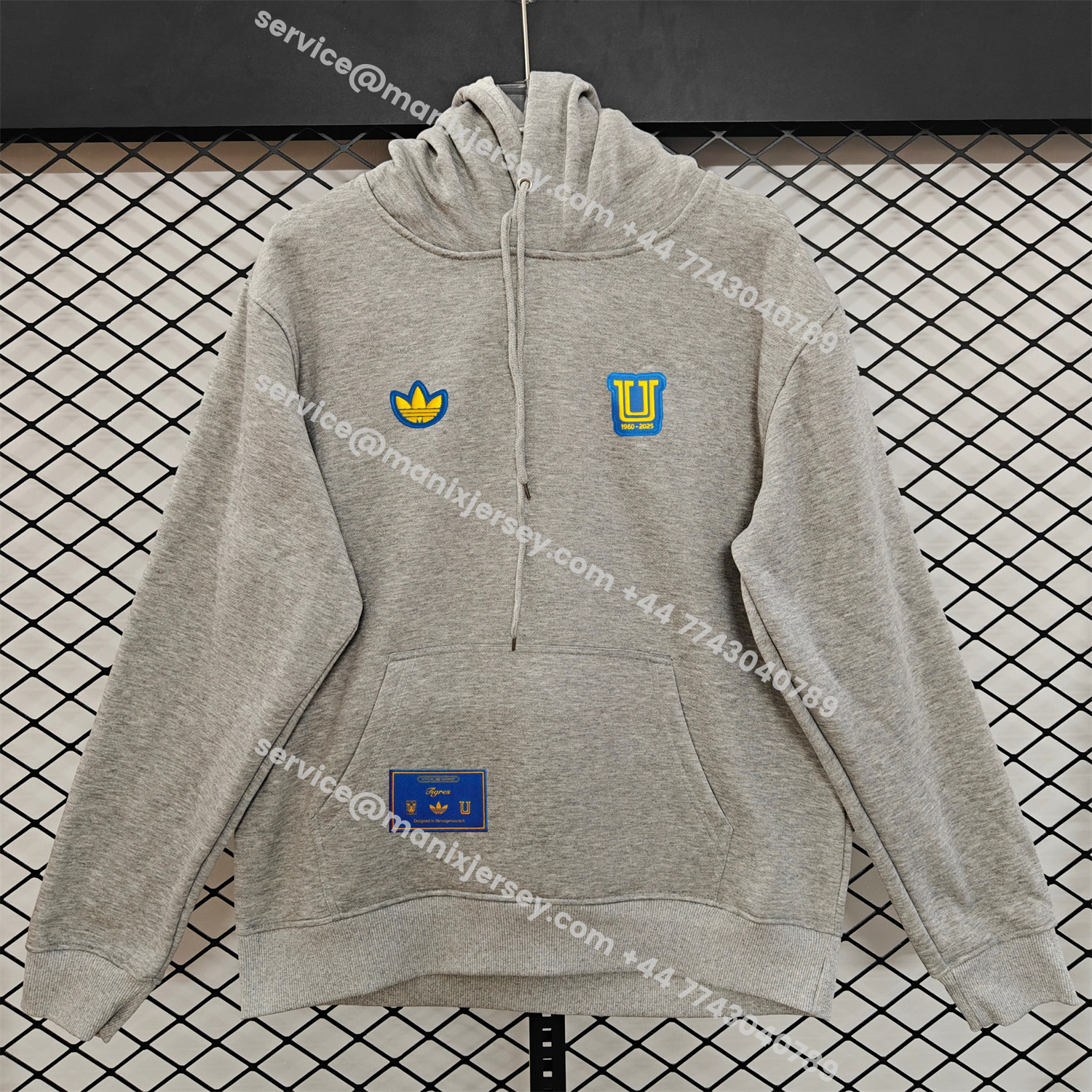 ManixJersey.com | Tigres UANL 25-26 Originals Terrace Icon Unisex Pullover Hoodie -Customize Name, Number and Patch | Worldwide Shipping