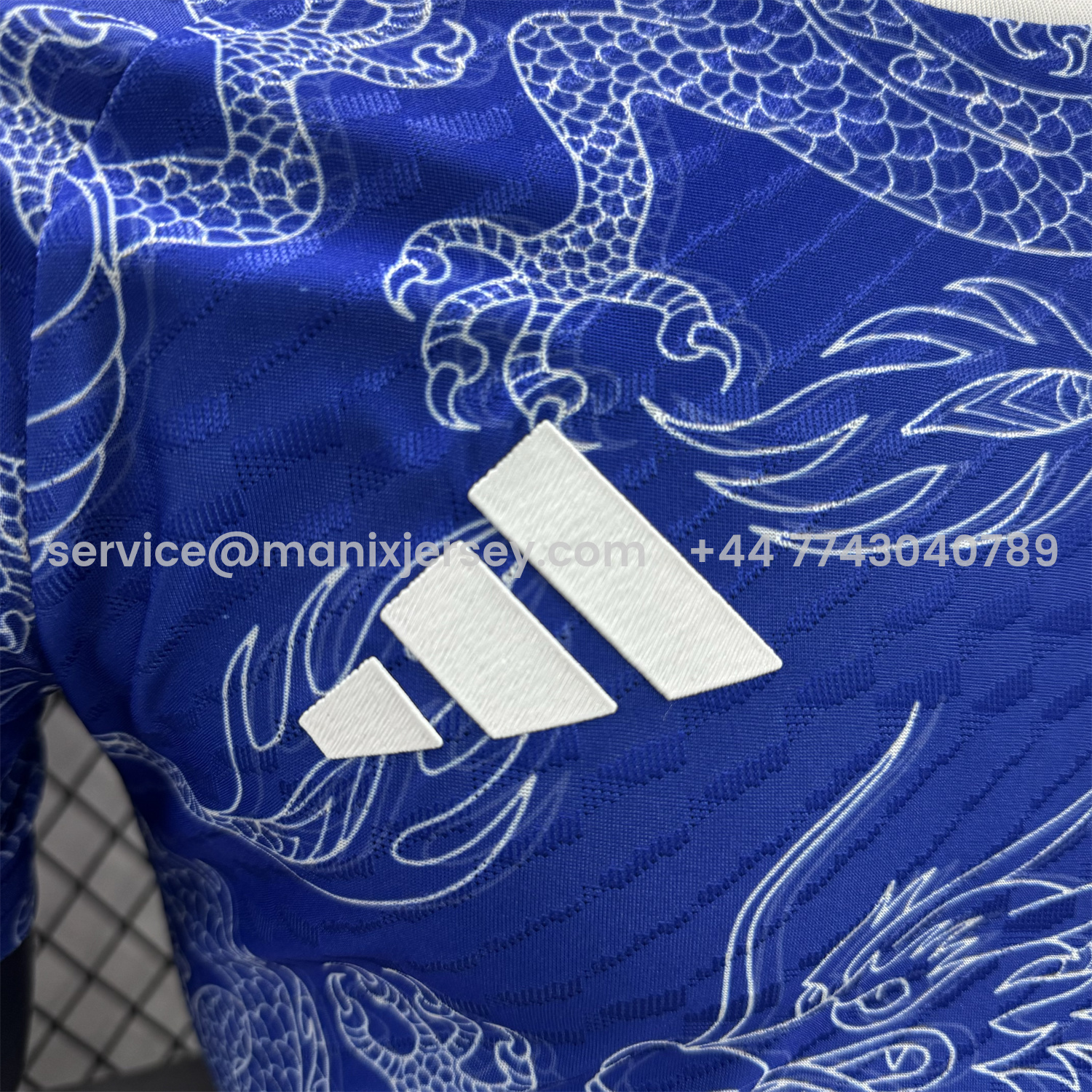 ManixJersey.com | Japan 25-26 White Dragon Pattern Blue Special Jersey - Player Version -Customize Name, Number and Patch | Worldwide Shipping