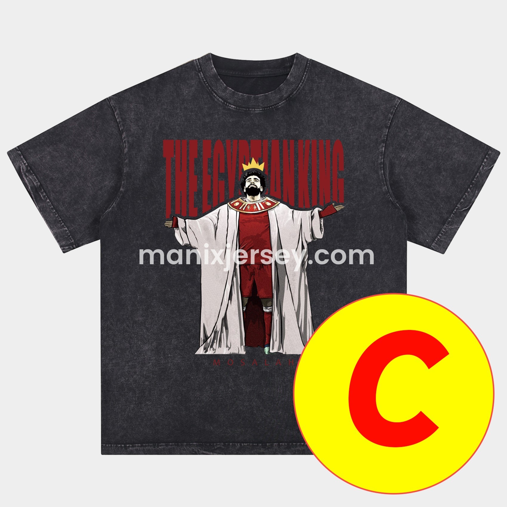 ManixJersey.com | Salah Liverpool Klopp Arnold Oversized Washed T-Shirt -Customize Name, Number and Patch | Worldwide Shipping