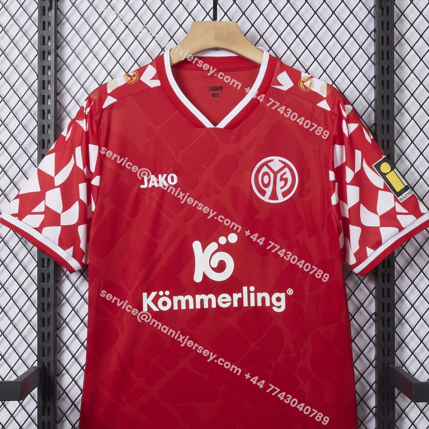 ManixJersey.com | Mainz 25-26 Home Jersey - Fans Version -Customize Name, Number and Patch | Worldwide Shipping