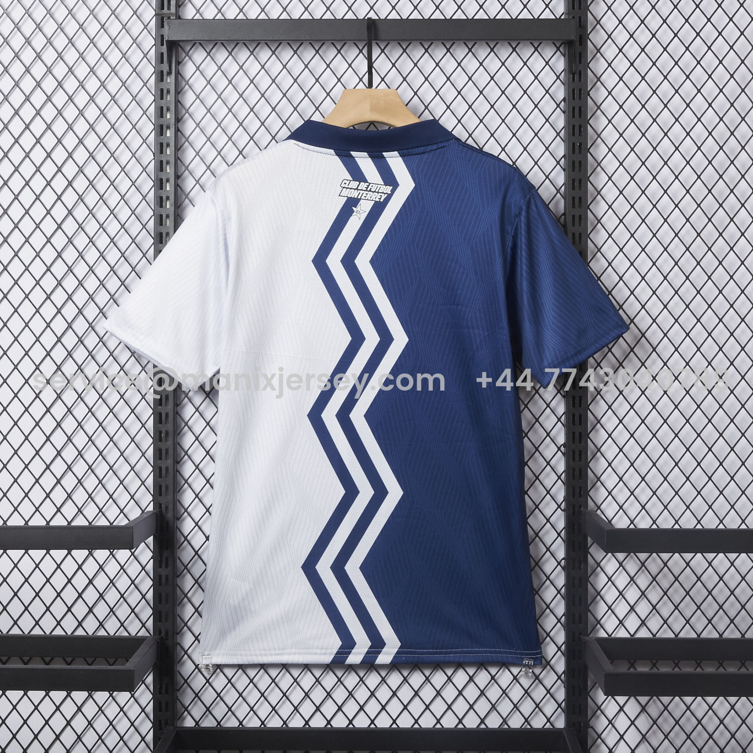 ManixJersey.com | Rayados Monterrey 25-26 Blue And White Half Special Jersey - Fans Version -Customize Name, Number and Patch | Worldwide Shipping