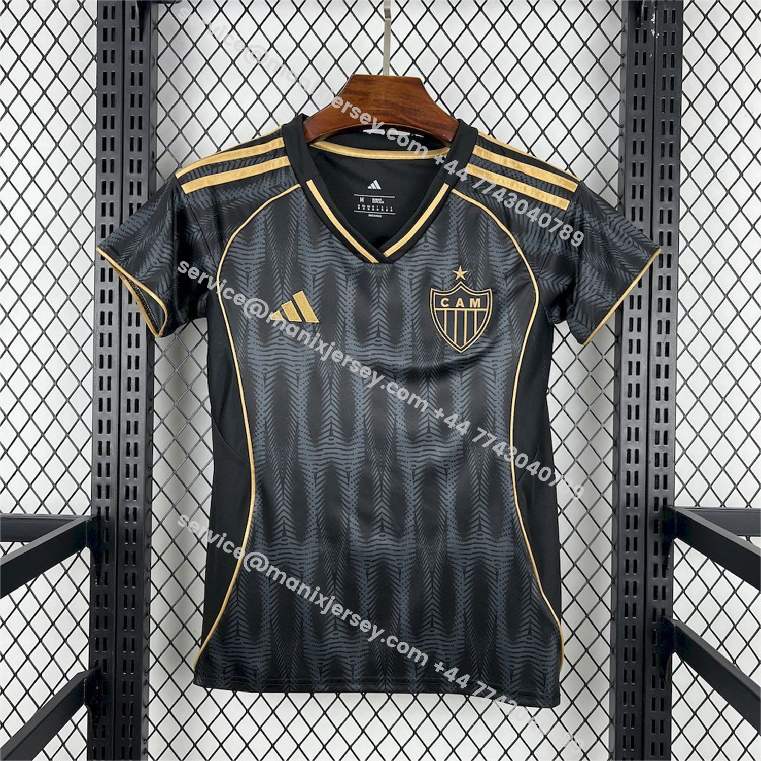 ManixJersey.com | Women's Atletico Mineiro 25-26 Third Black And Gold Unsponsored Jersey -Customize Name, Number and Patch | Worldwide Shipping