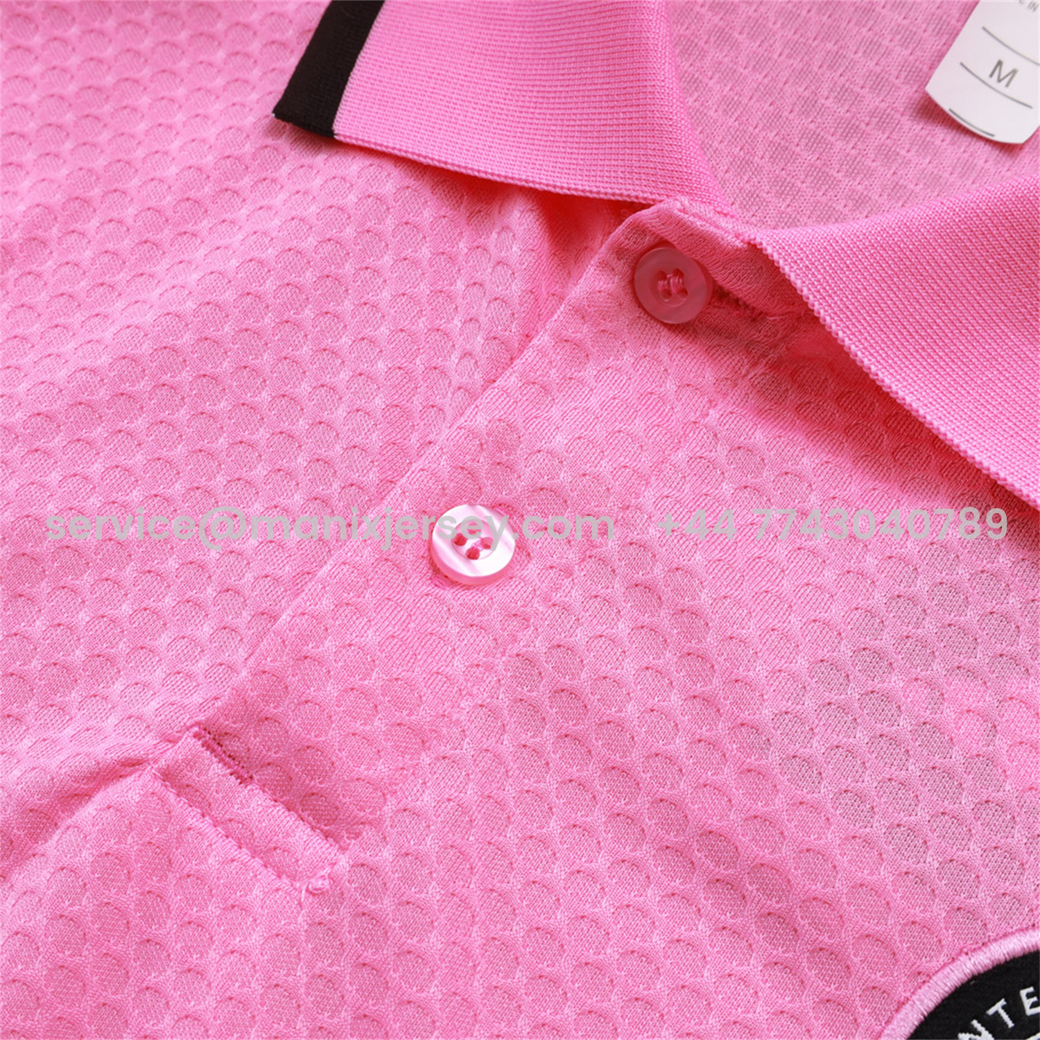 ManixJersey.com | INT M.A.M 25-26 POLO Short-Sleeve Training Set - Pink Top and Black Pants -Customize Name, Number and Patch | Worldwide Shipping