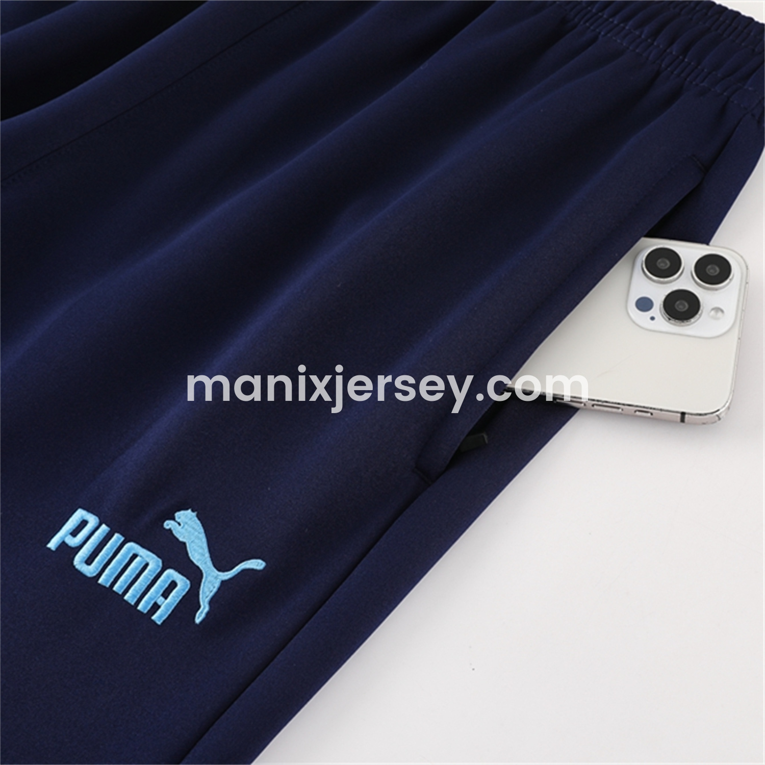 ManixJersey.com | Marseille 25-26 Jacket Training Tracksuit - Deep Blue Jackets & Pants -Customize Name, Number and Patch | Worldwide Shipping