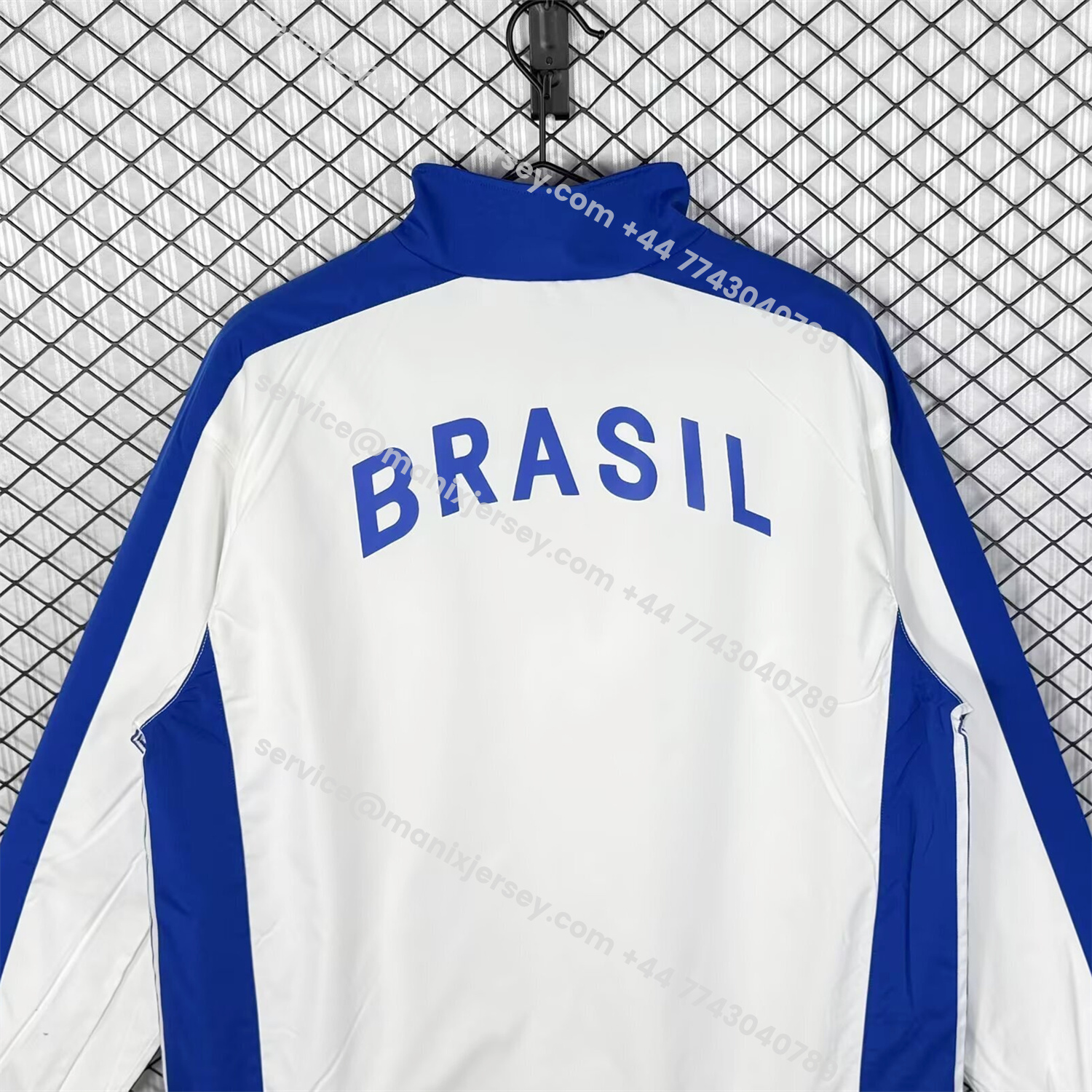ManixJersey.com | Retro Brazil 1998 White Windbreaker -Customize Name, Number and Patch | Worldwide Shipping