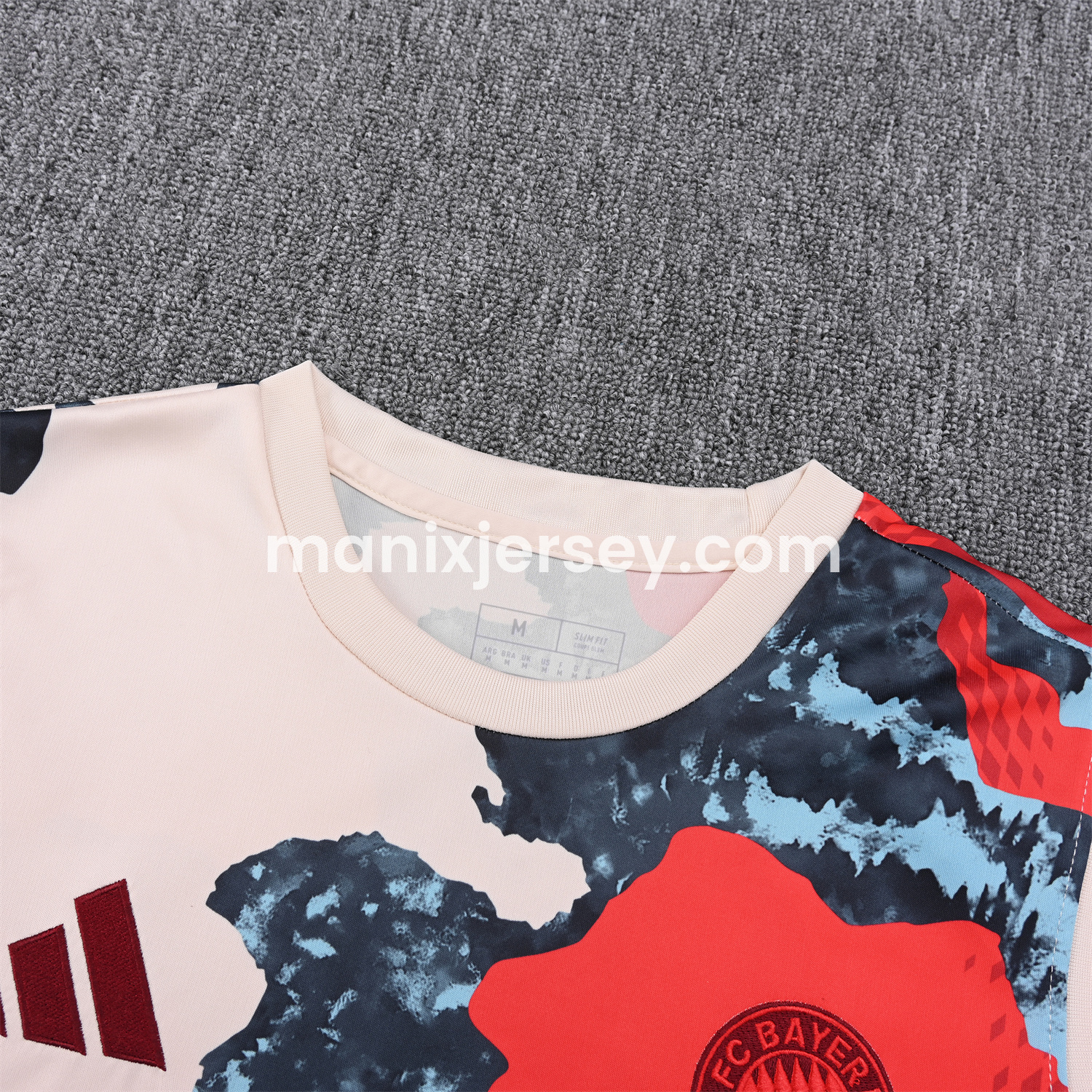 ManixJersey.com | Bayern Munich 24-25 Pre-Match Vest Training Set - CamouflageTop & Black Shorts -Customize Name, Number and Patch | Worldwide Shipping