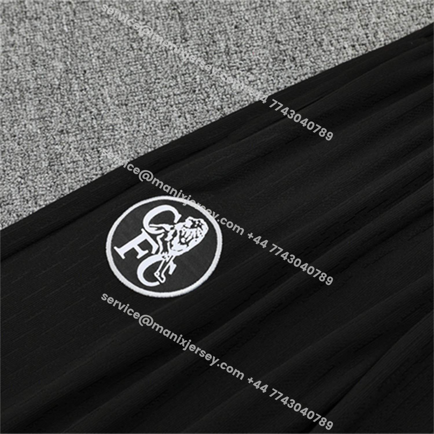 ManixJersey.com | C.H.E.L.S.E.A 25-26 Kids Long Sleeve Training Set - Player Version - Black Top and Black Pants -Customize Name, Number and Patch | Worldwide Shipping