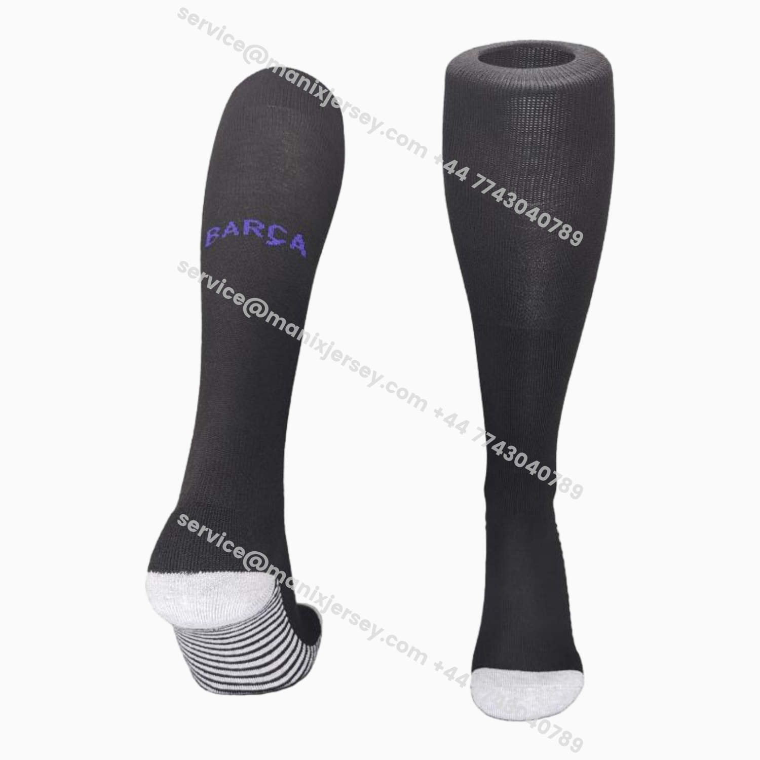 ManixJersey.com | Barcelona 25-26 Away Socks - Black -Customize Name, Number and Patch | Worldwide Shipping