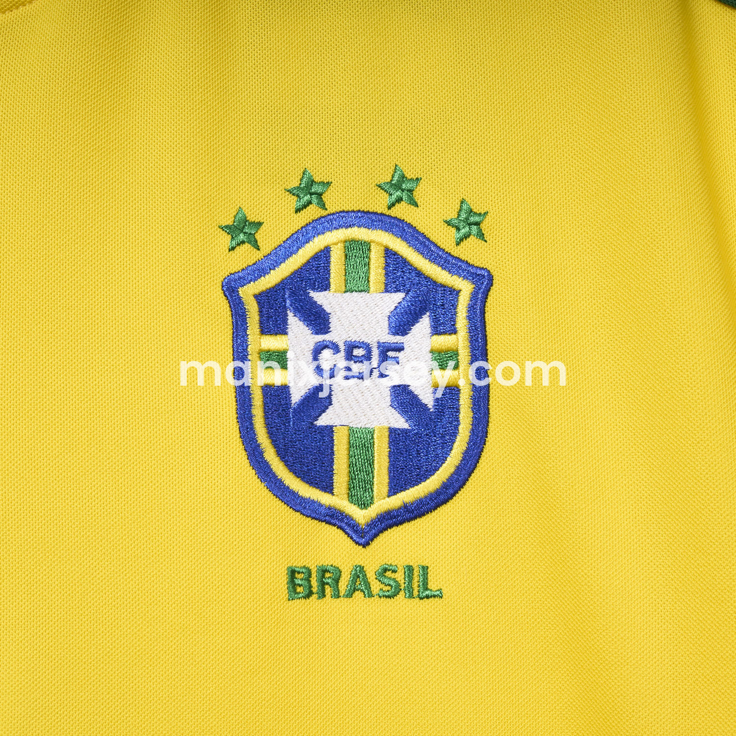 ManixJersey.com | Retro Brazil 1998 Home Jersey -Customize Name, Number and Patch | Worldwide Shipping