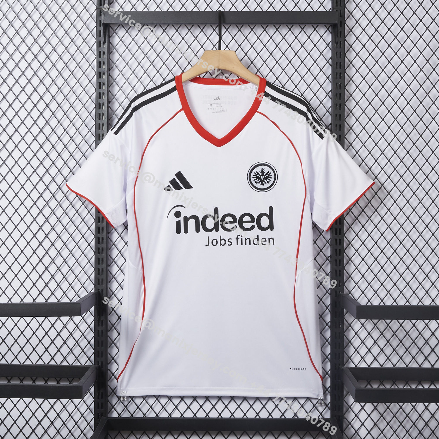 ManixJersey.com | Frankfurt 25-26 Away White Jersey - Fans Version -Customize Name, Number and Patch | Worldwide Shipping