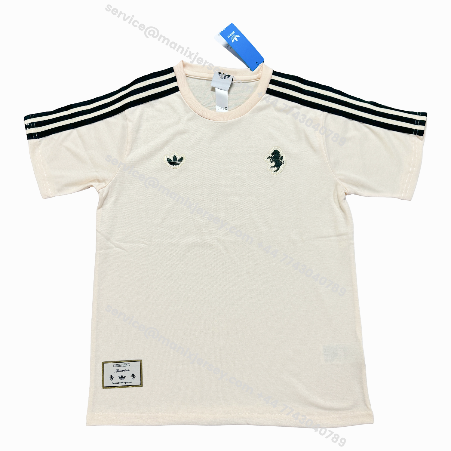 ManixJersey.com | Juventus 25-26 Black And Cream Color Casual Jersey -Customize Name, Number and Patch | Worldwide Shipping