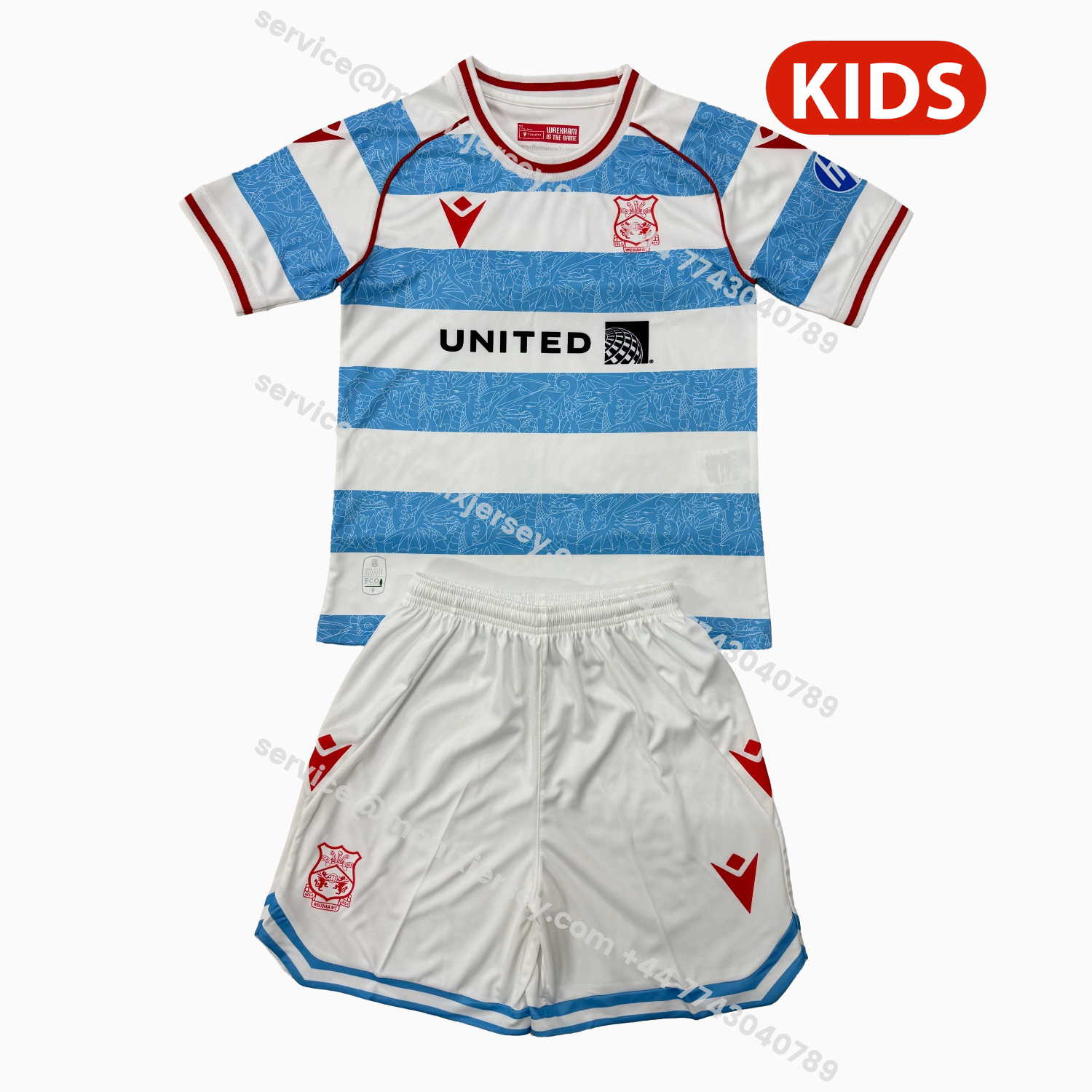 ManixJersey.com | Wrexham 25-26 Third Kids Kit -Customize Name, Number and Patch | Worldwide Shipping
