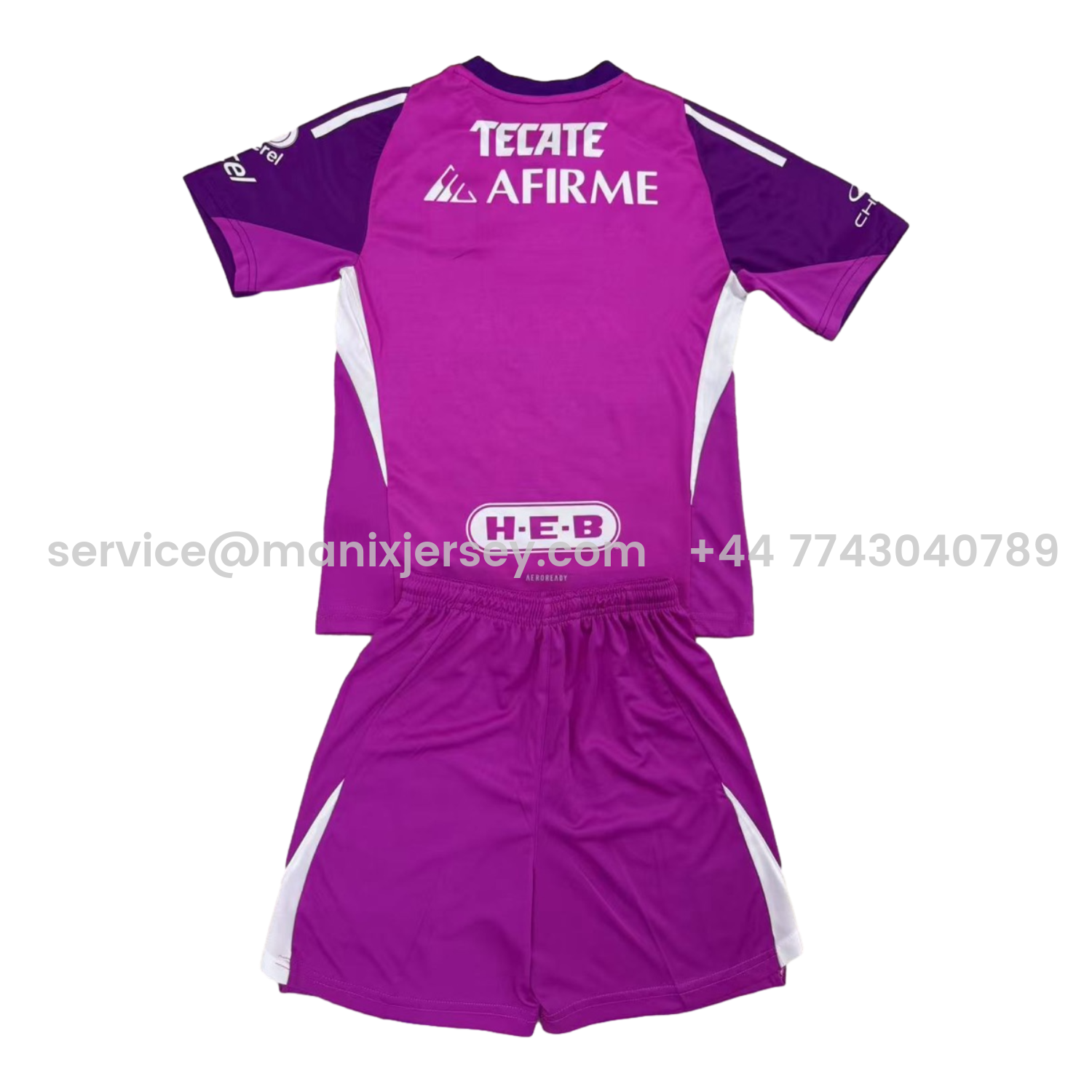 ManixJersey.com | Tigres UANL 25-26 Purple Goalkeeper Kids Kit -Customize Name, Number and Patch | Worldwide Shipping