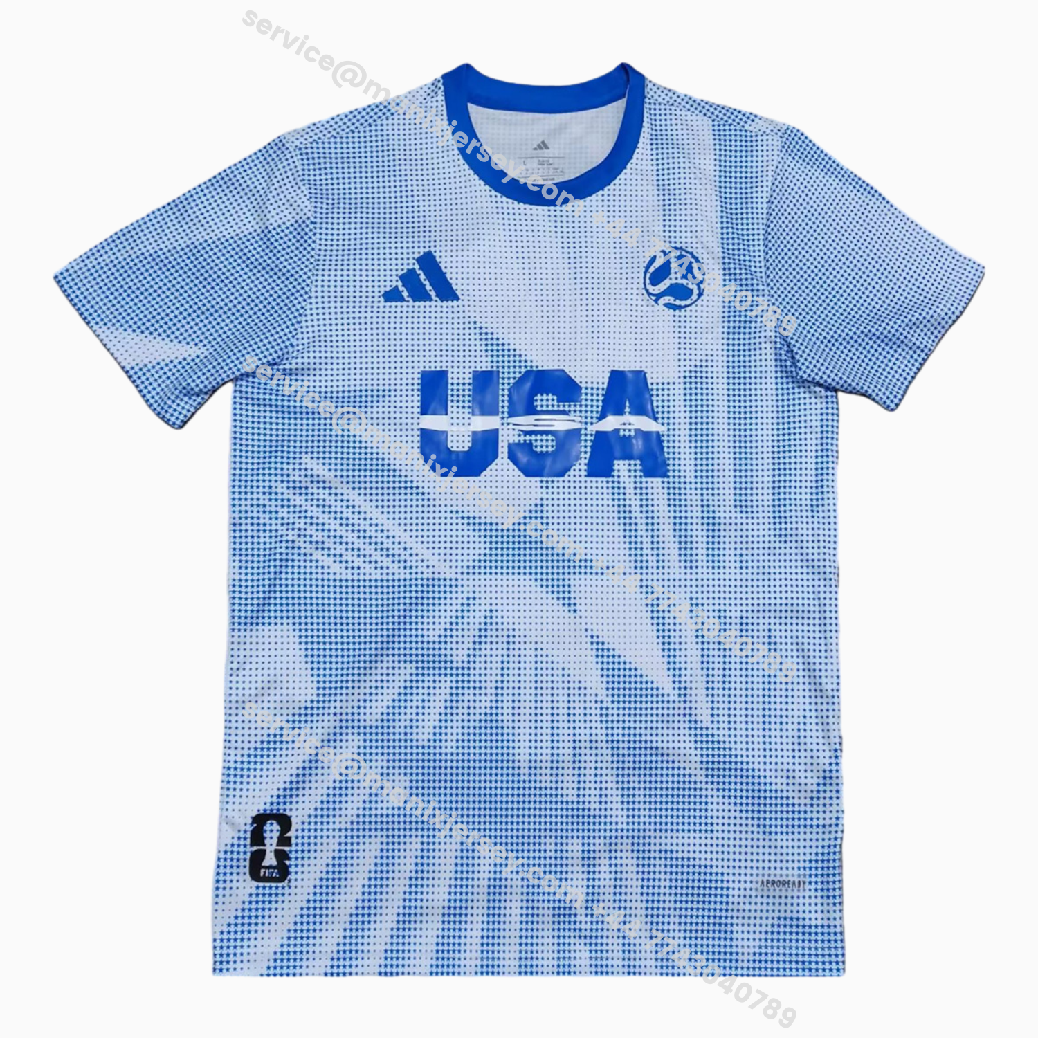 ManixJersey.com | United States USA 25-26 World Cup Promotion Blue Jersey - Fans Version -Customize Name, Number and Patch | Worldwide Shipping