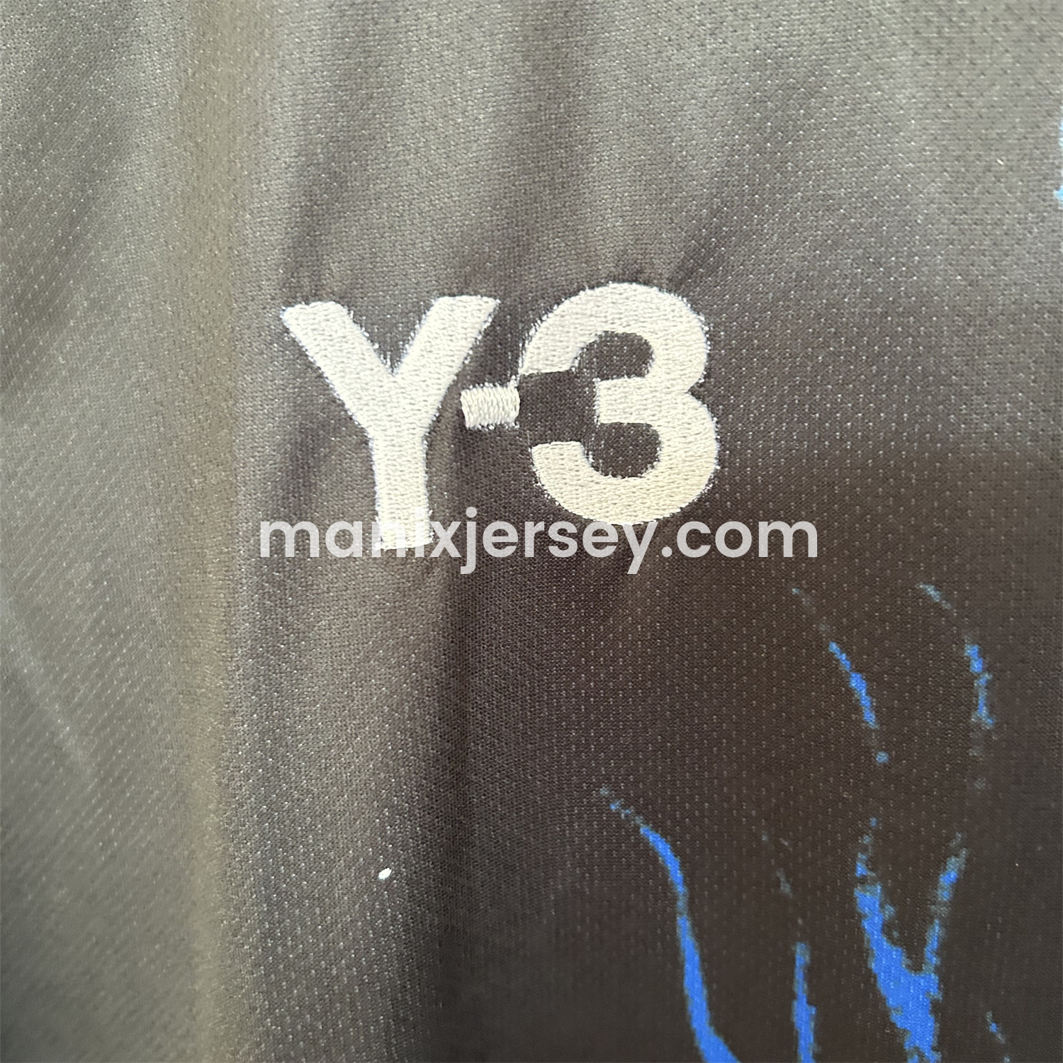 ManixJersey.com | Japan 25-26 Y-3 Blue Flame Black Special Jersey - Fans Version -Customize Name, Number and Patch | Worldwide Shipping