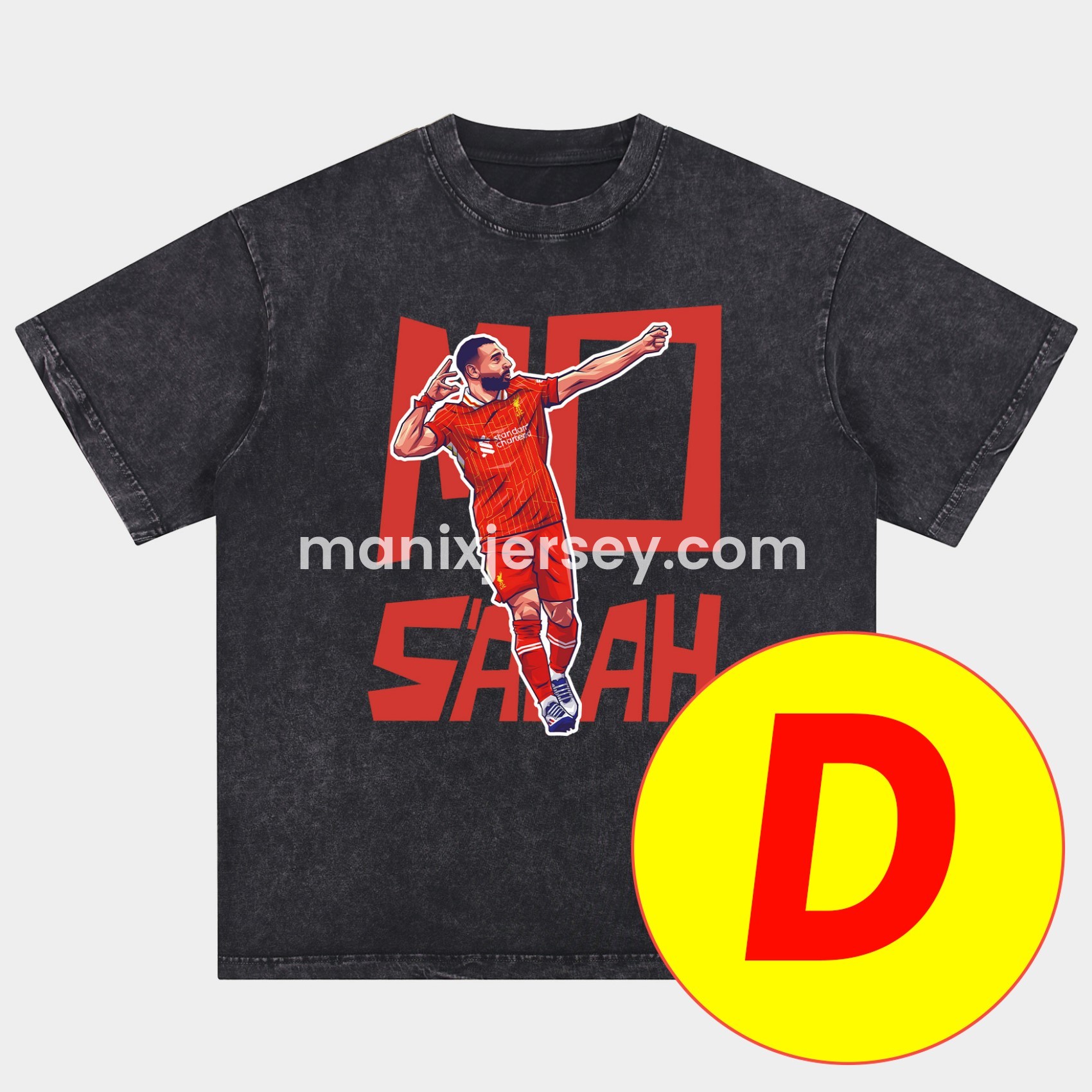 ManixJersey.com | Salah Liverpool Klopp Arnold Oversized Washed T-Shirt -Customize Name, Number and Patch | Worldwide Shipping