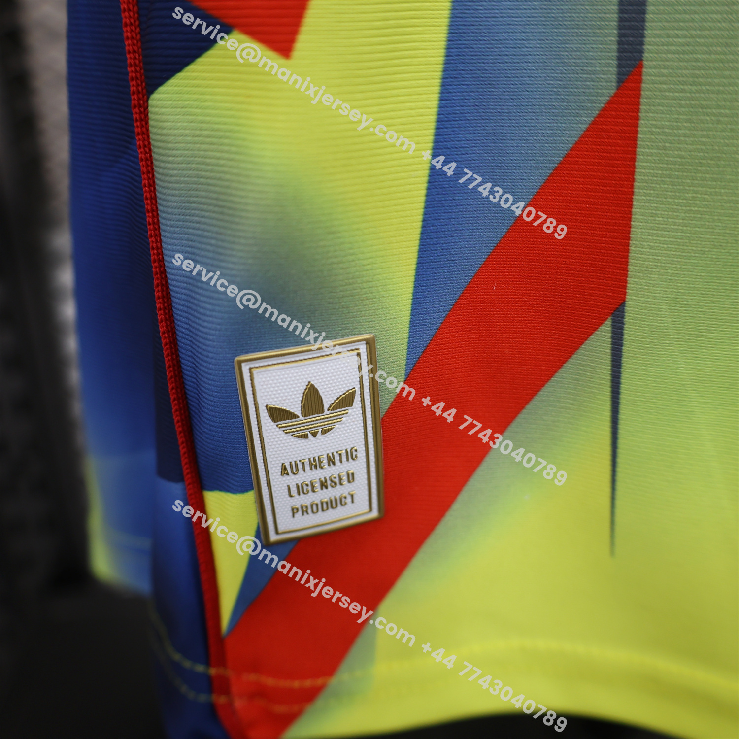 ManixJersey.com | Arsenal 25-26 Red Yellow Blue LFSTLR Jersey - Player Version -Customize Name, Number and Patch | Worldwide Shipping